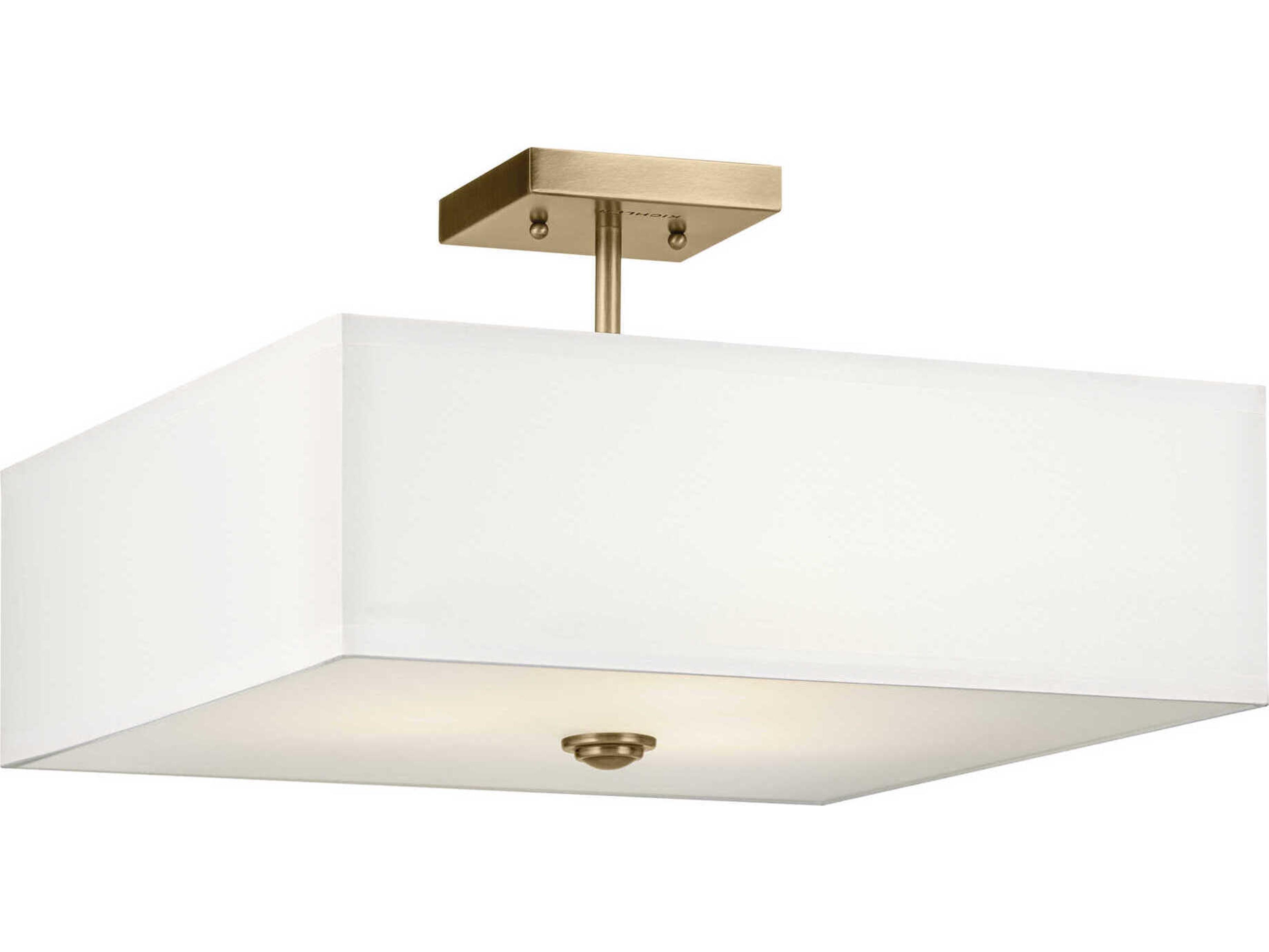 Kichler Shailene 3-Light Natural Brass Flush Mount