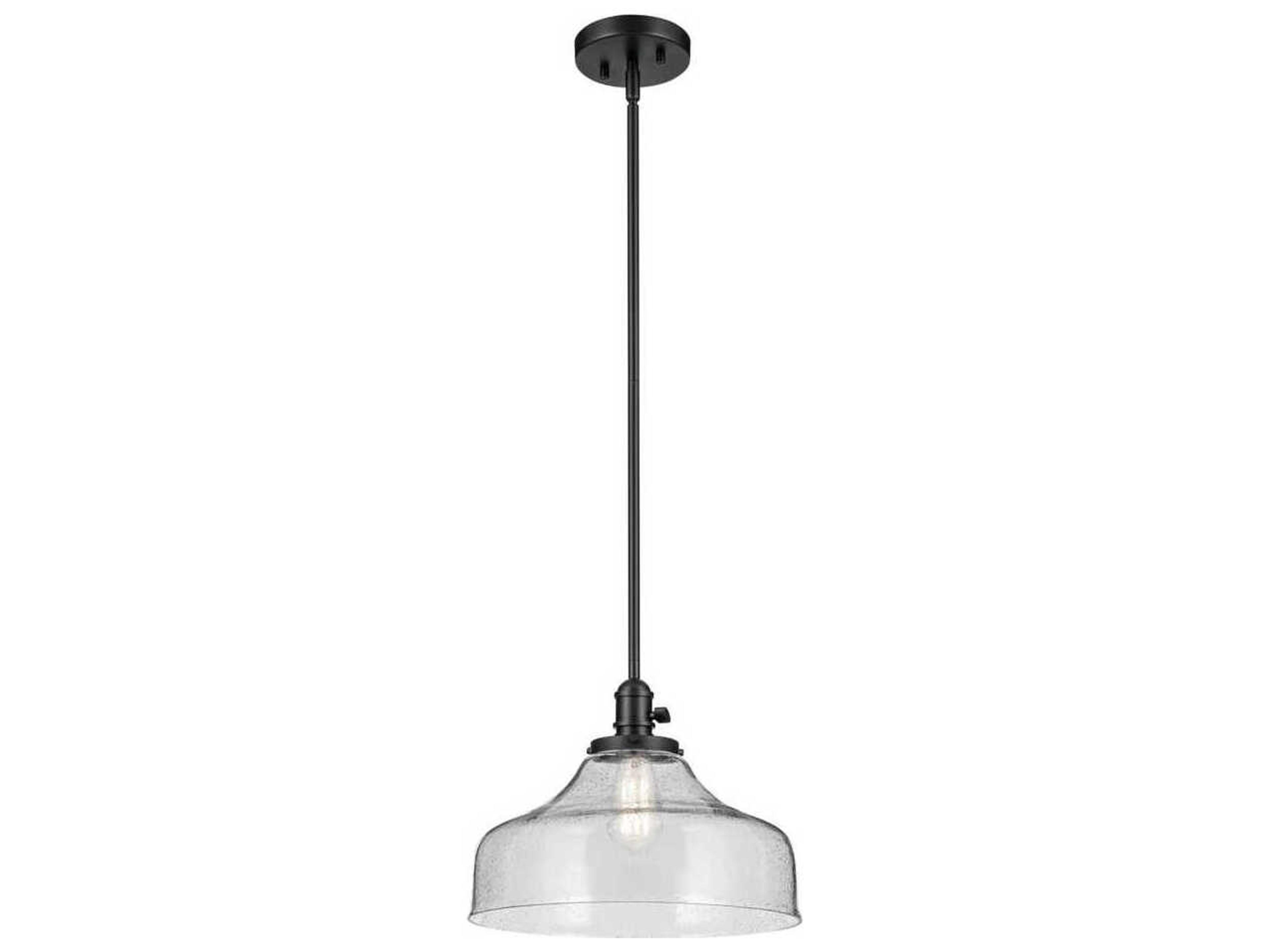 Kichler Avery 1-Light Black Bell Pendant