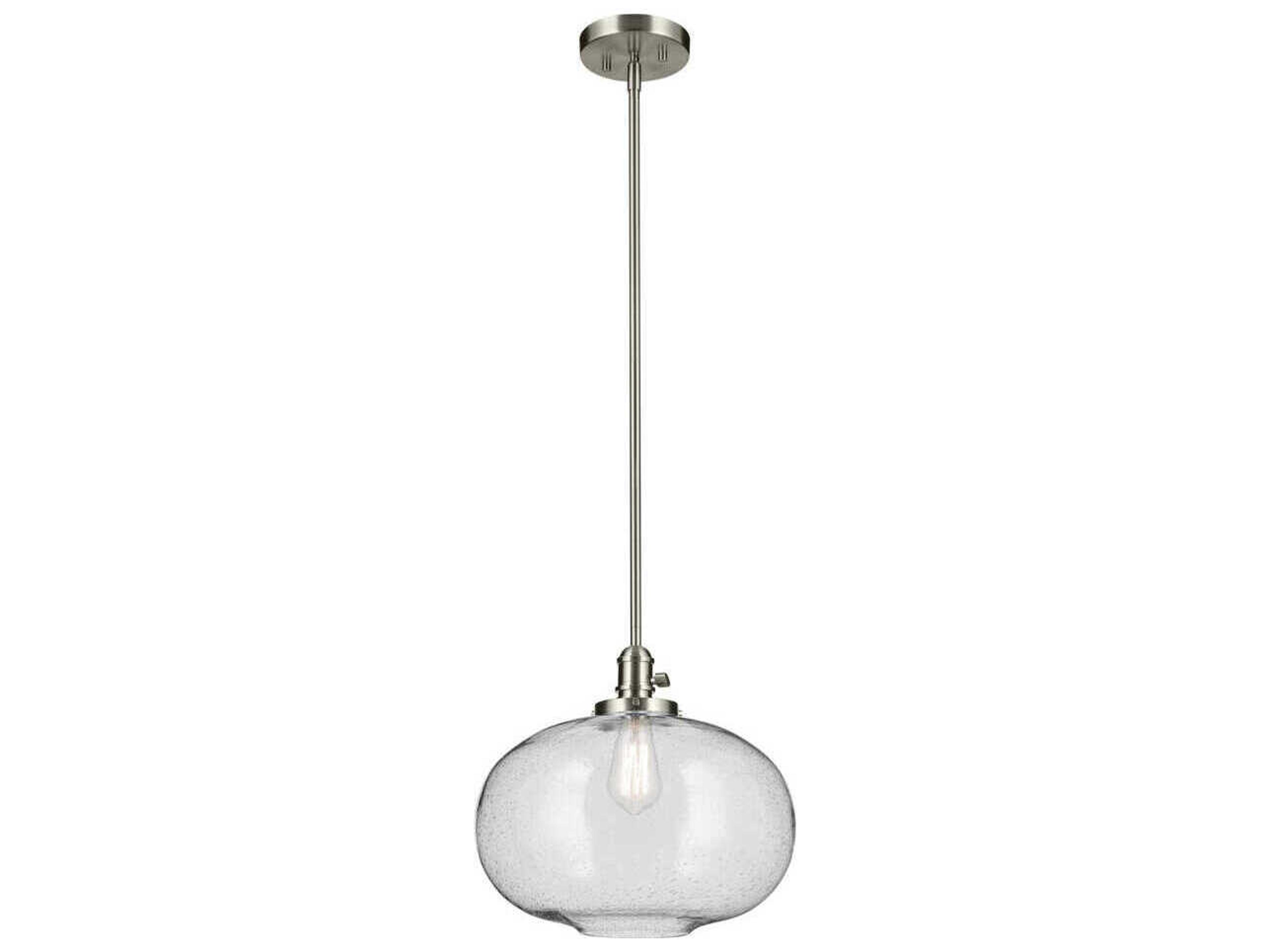 Kichler Avery 1-Light Brushed Nickel Globe Pendant
