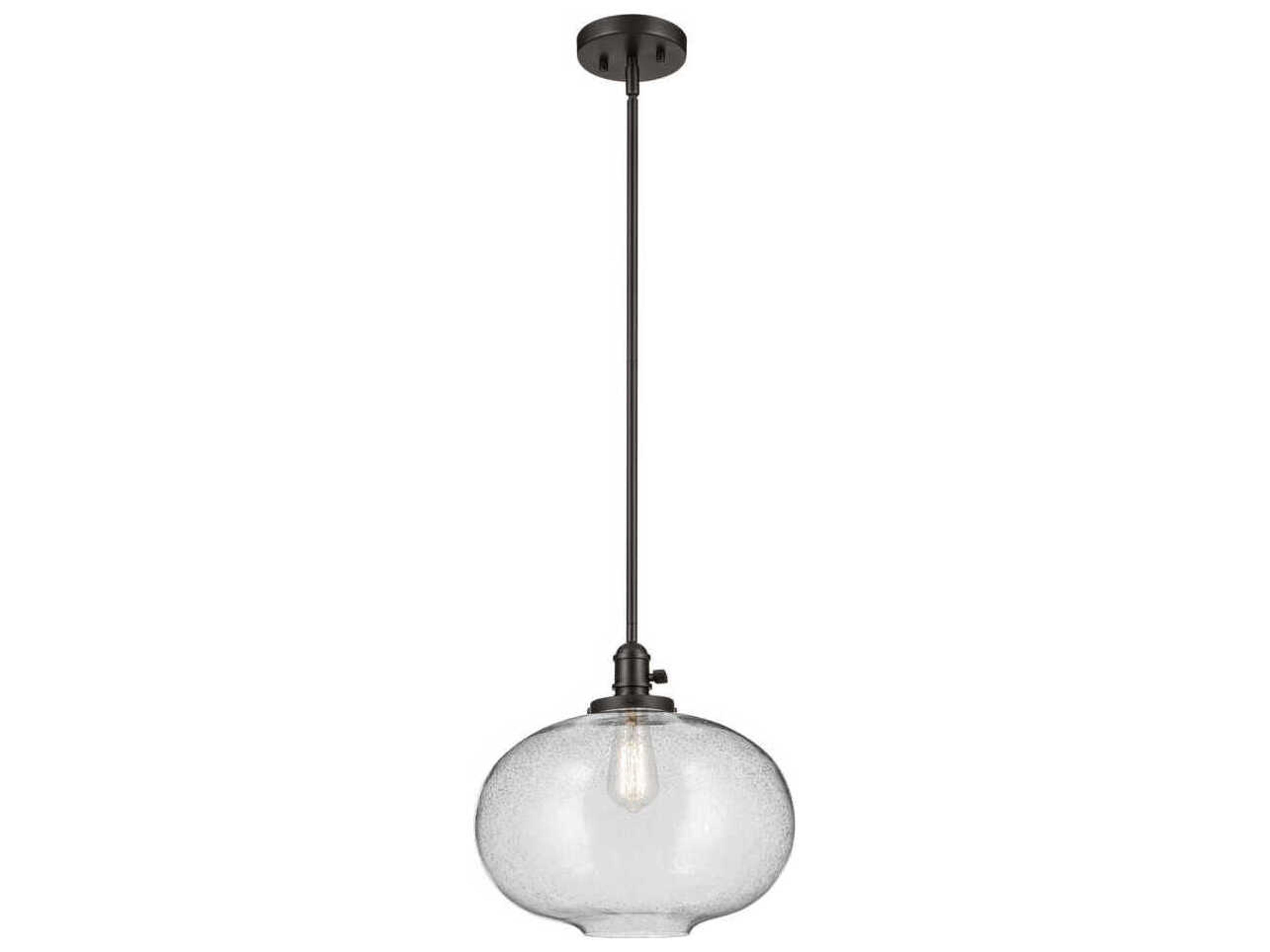 Kichler Avery 1-Light Olde Bronze Black Globe Pendant
