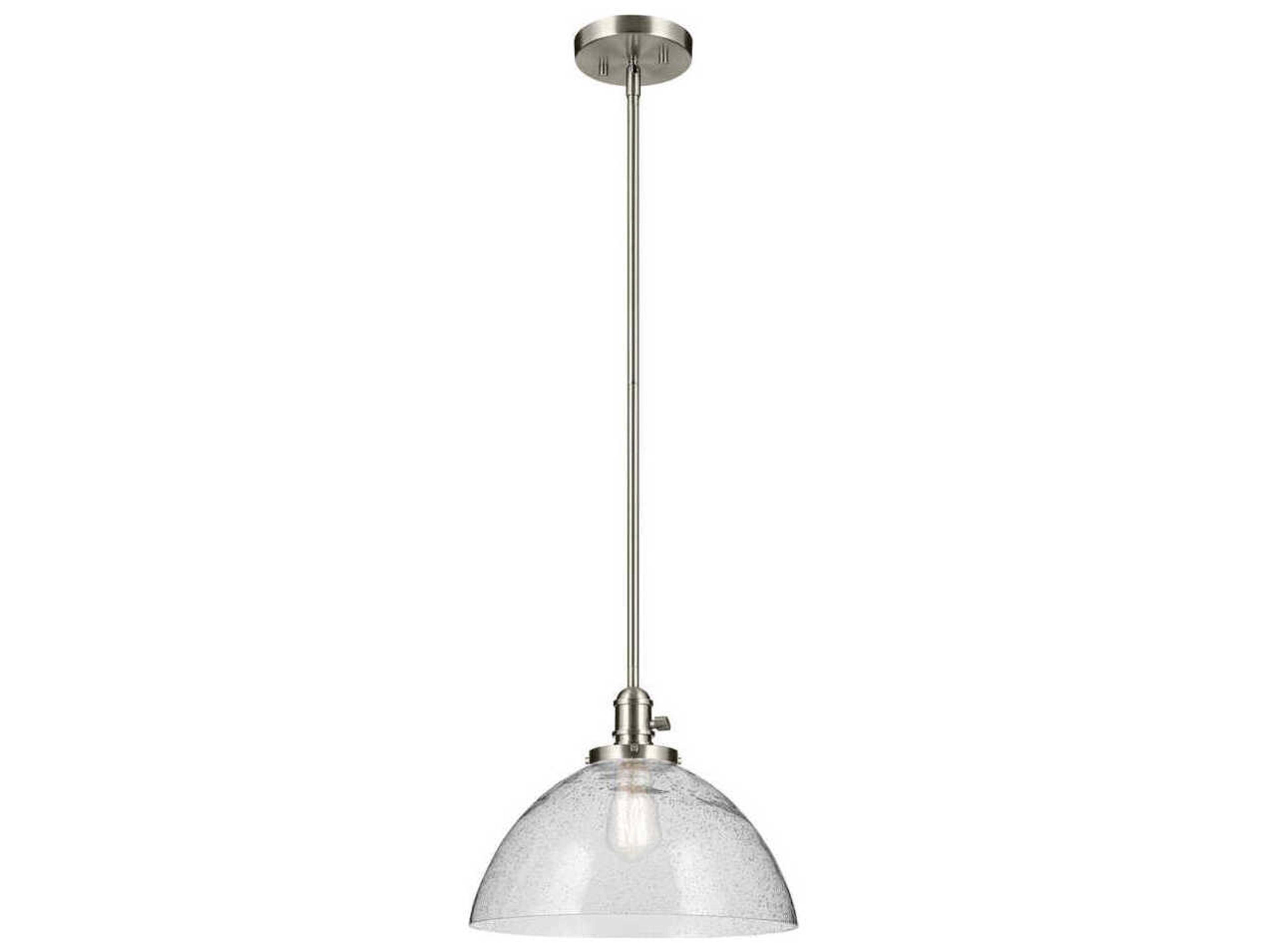 Kichler Avery 1-Light Brushed Nickel Dome Pendant
