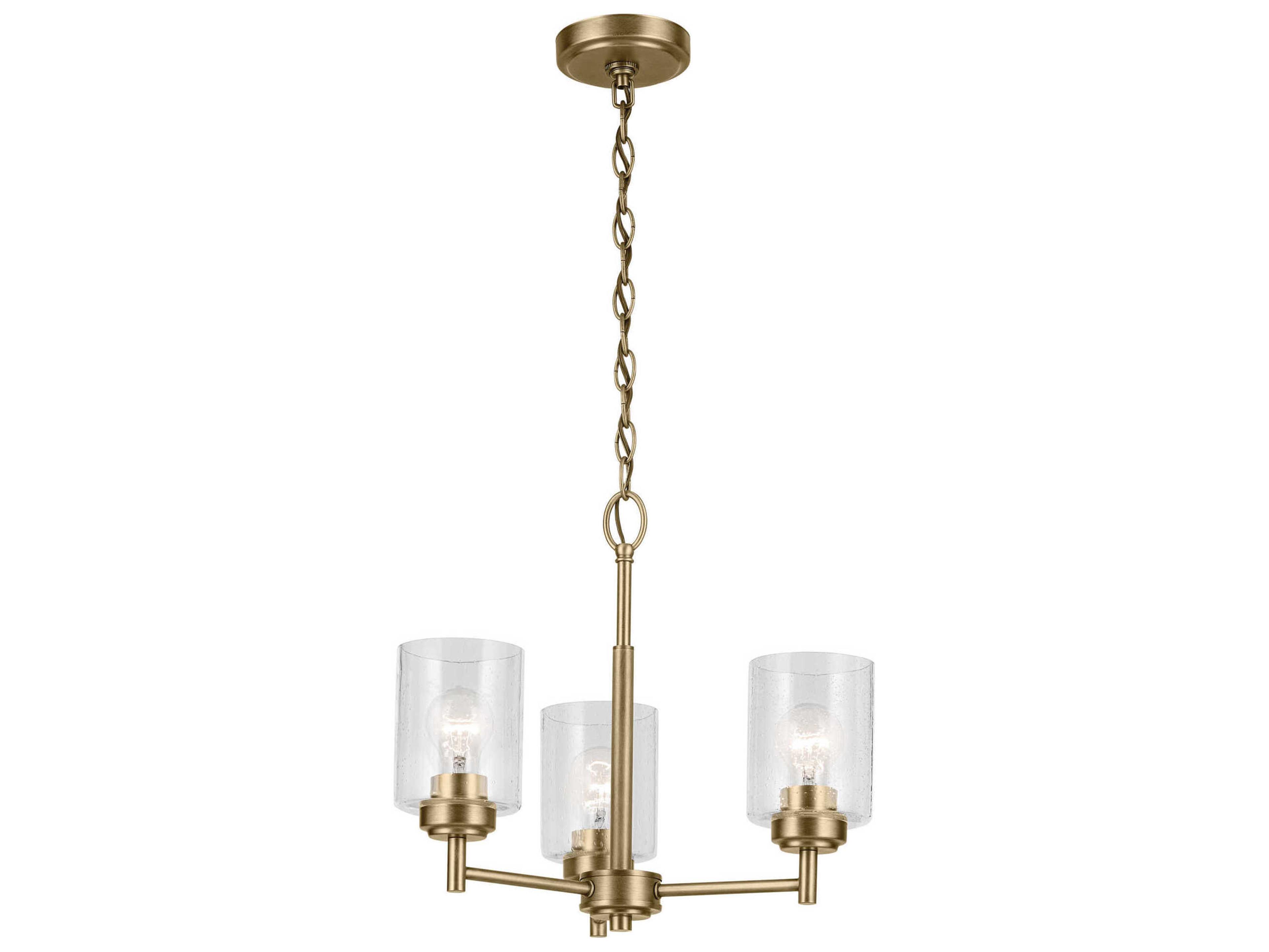 Kichler Winslow 3-Light Natural Brass Chandelier