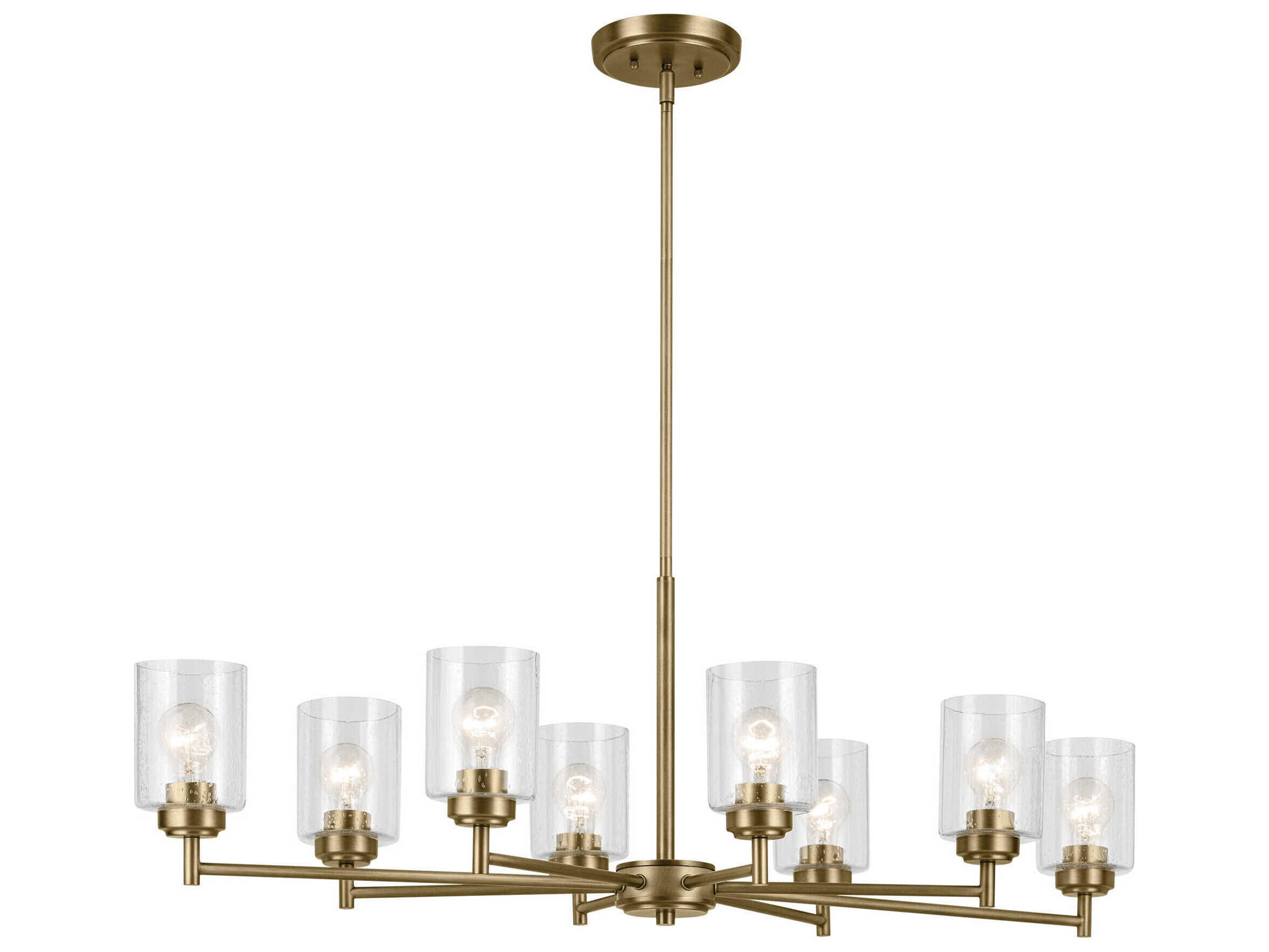 Kichler Winslow 8-Light Natural Brass Island Pendant