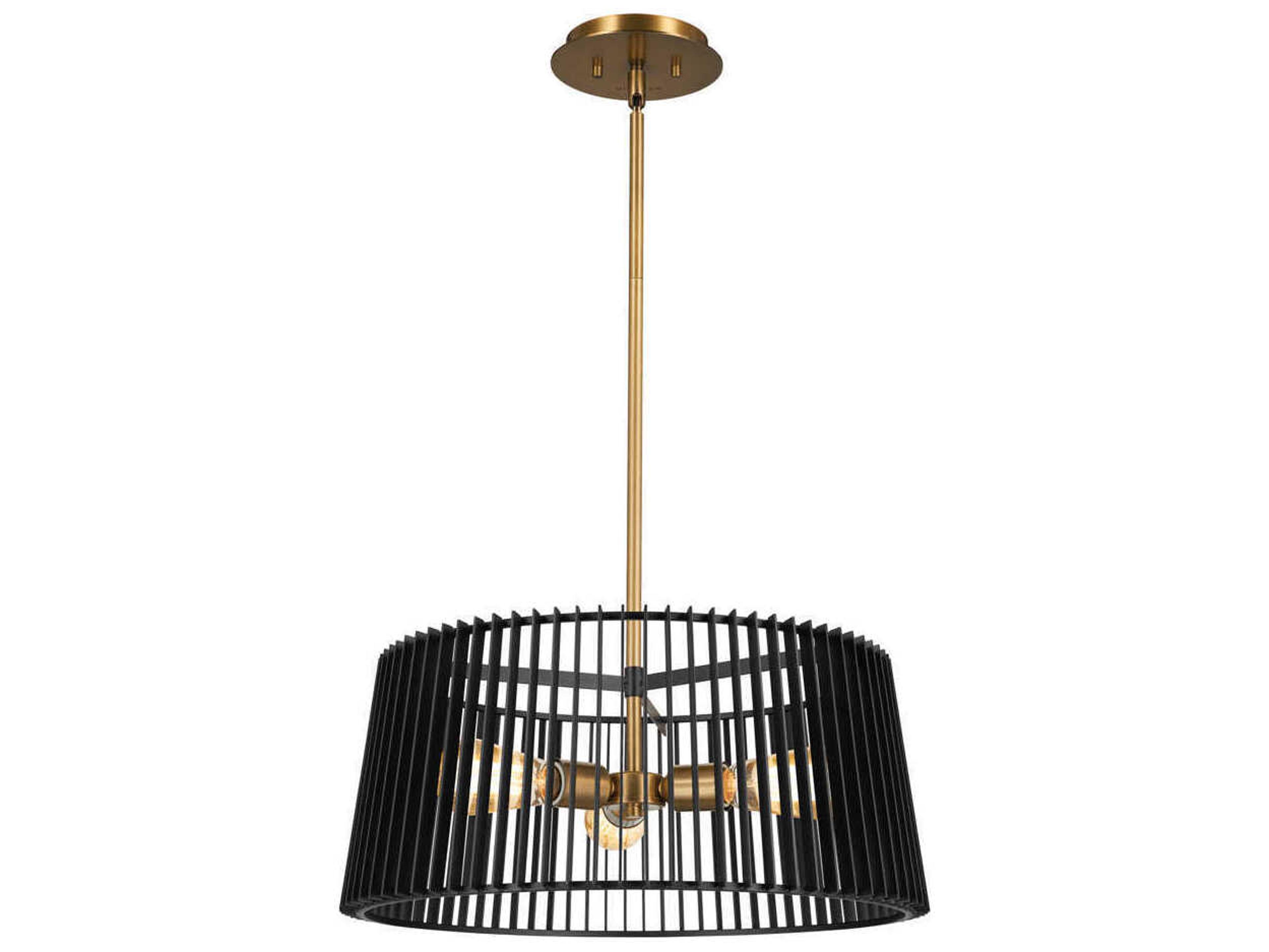 Kichler Linara 3-Light Black Brass Pendant