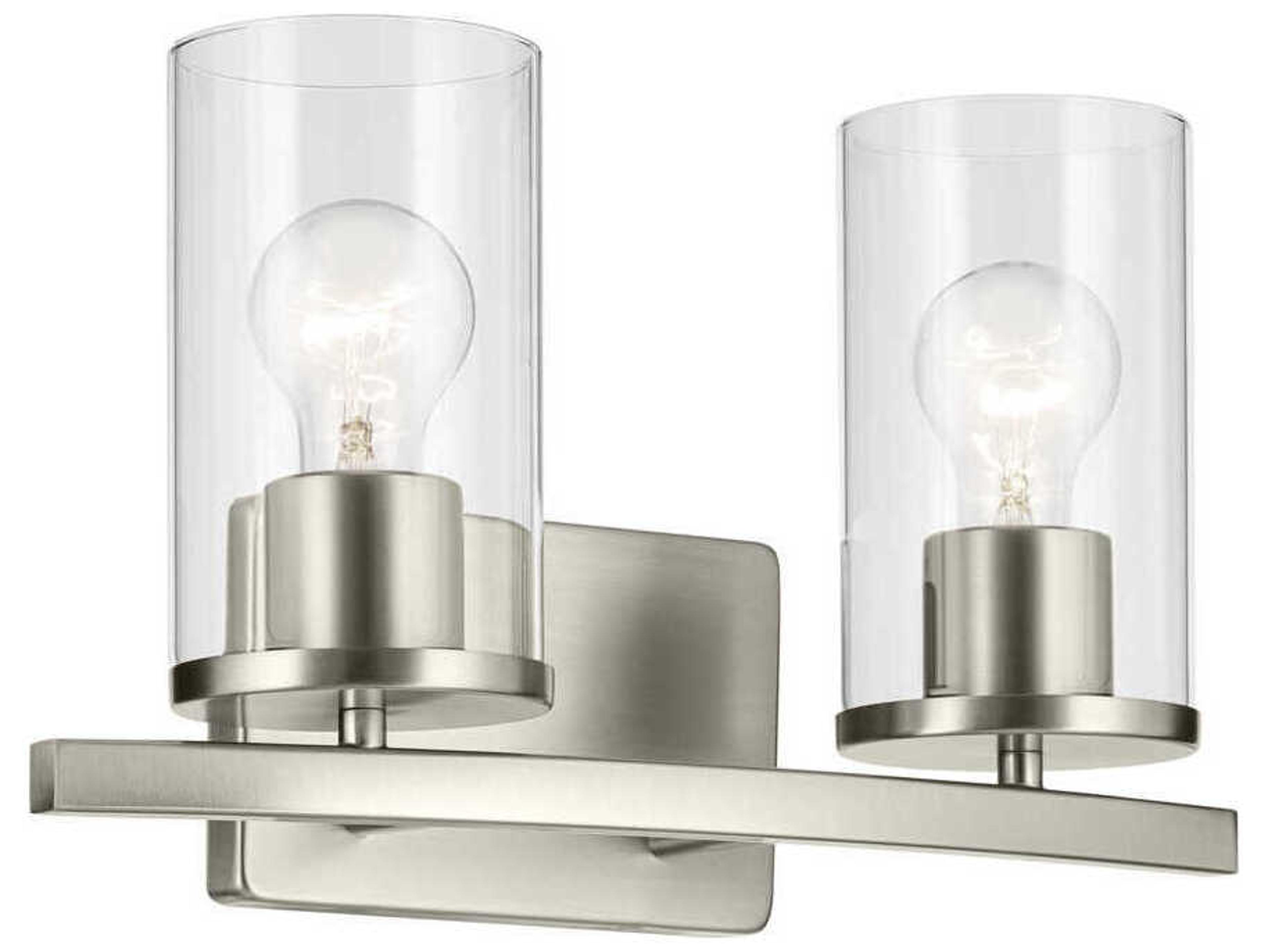 Kichler Crosby 2-Light Brushed Nickel Vanity Light