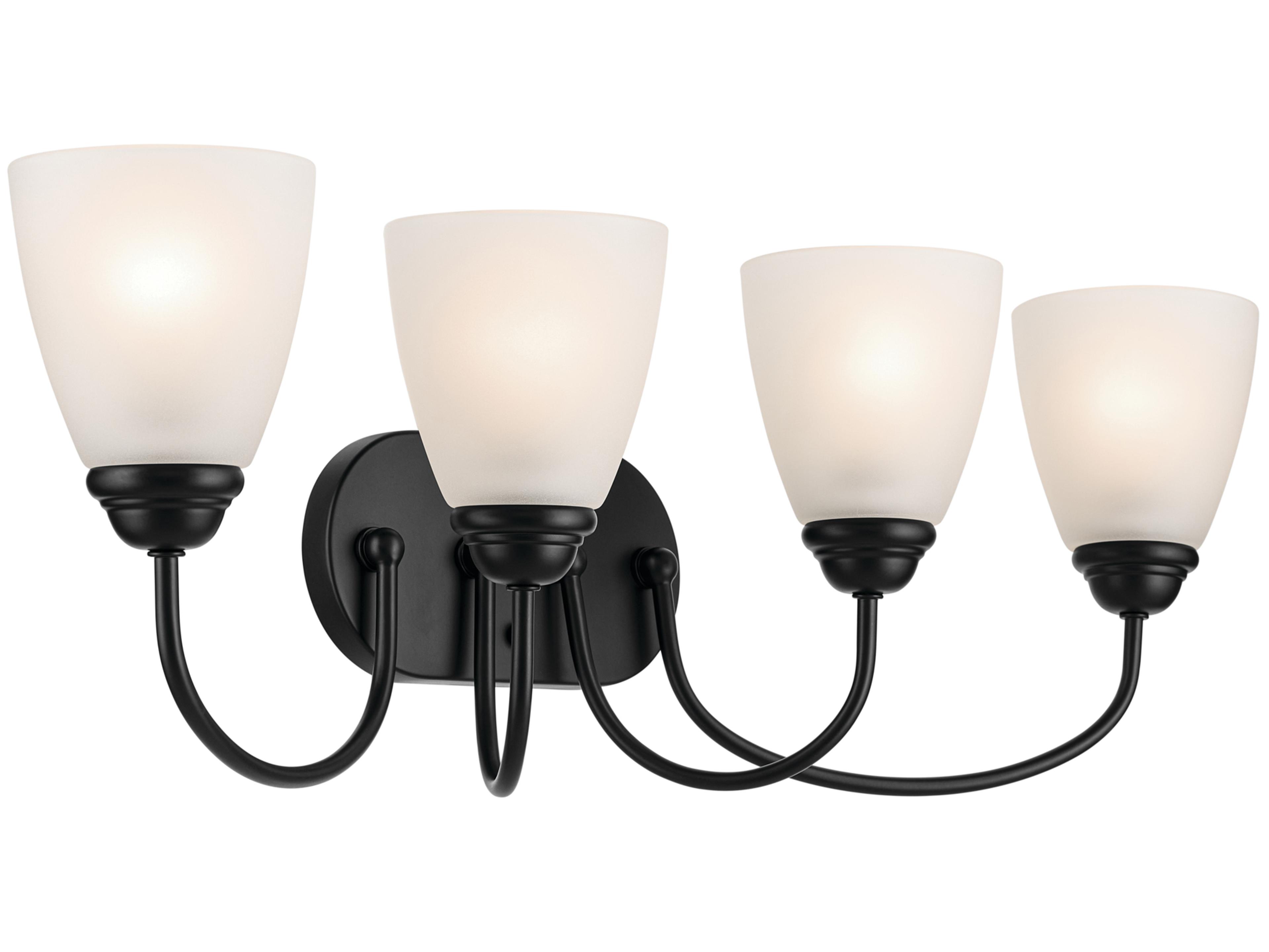Kichler Jolie 4-Light Black Vanity Light