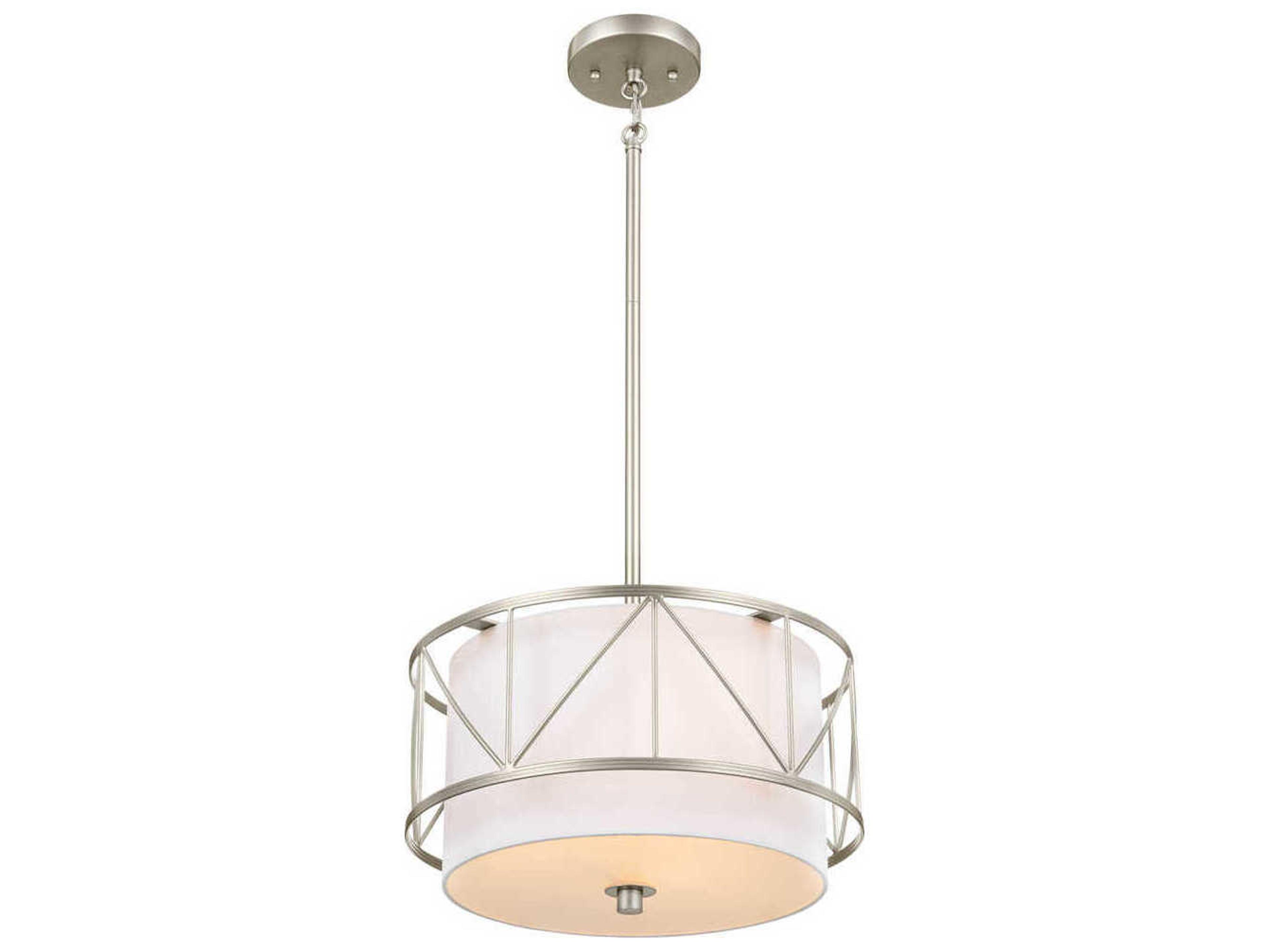 Kichler Birkleigh 3-Light Satin Nickel Drum Pendant