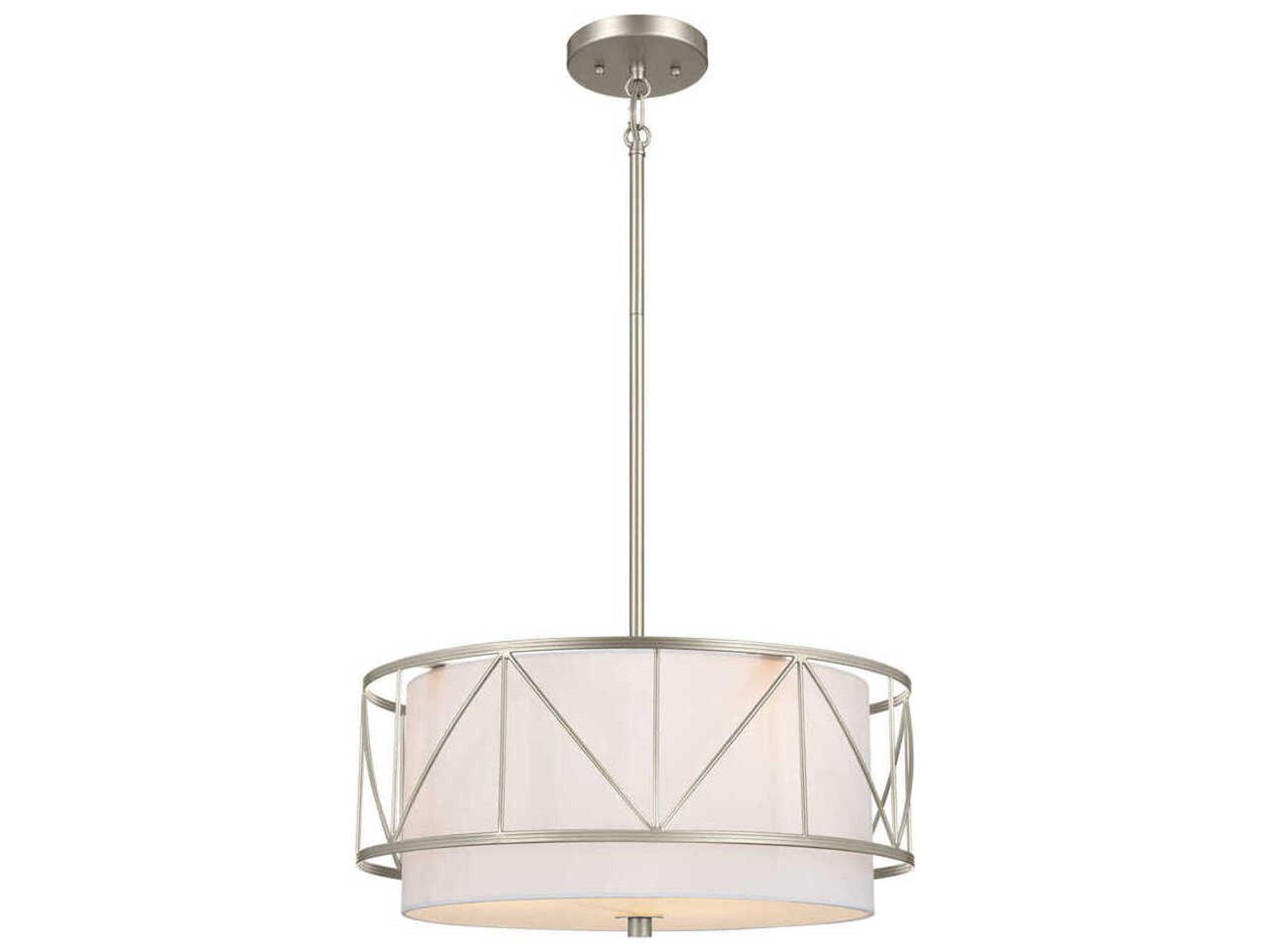 Kichler Birkleigh 3-Light Satin Nickel Drum Pendant