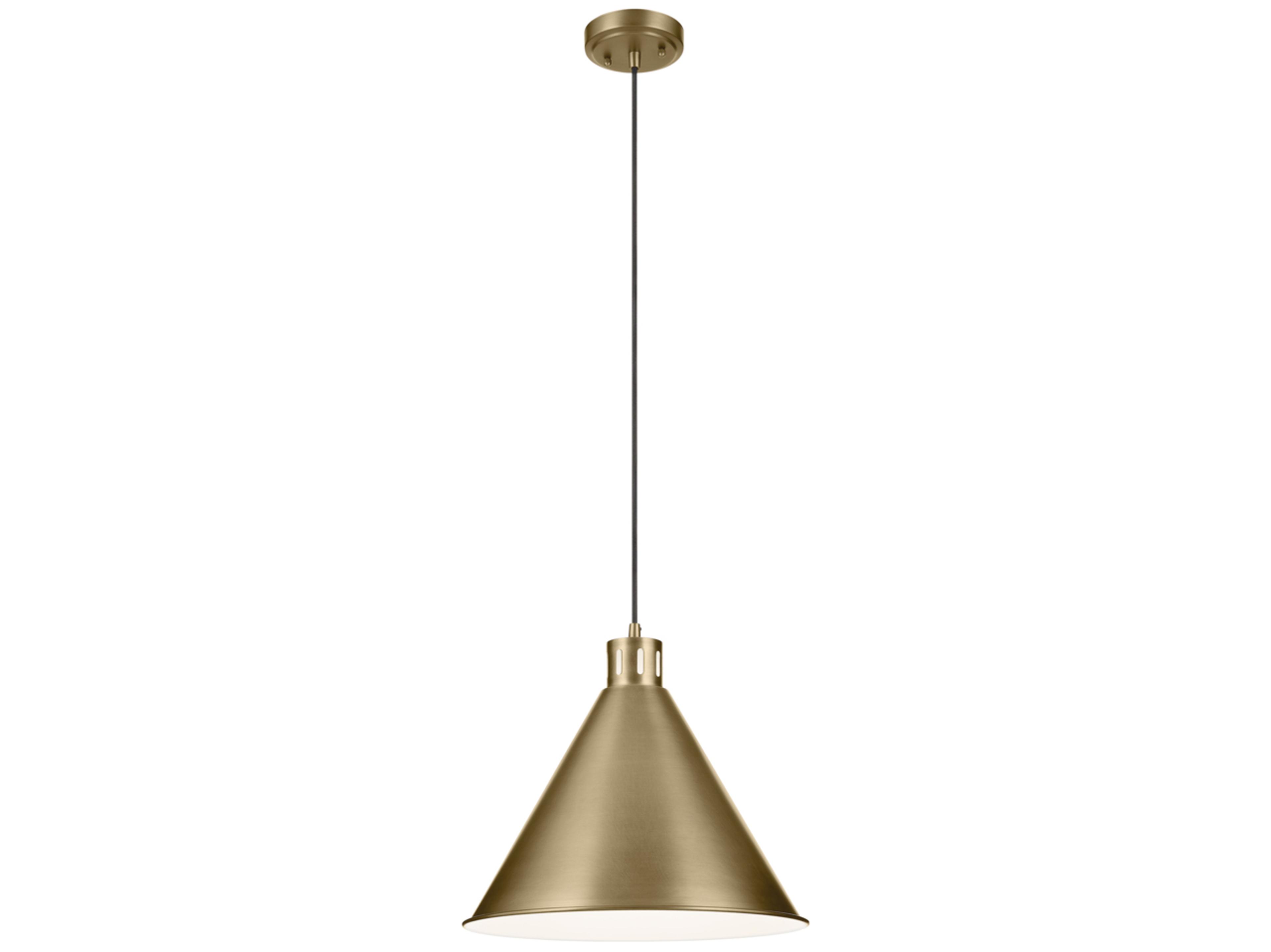 Kichler Zailey 1-Light Natural Brass Pendant