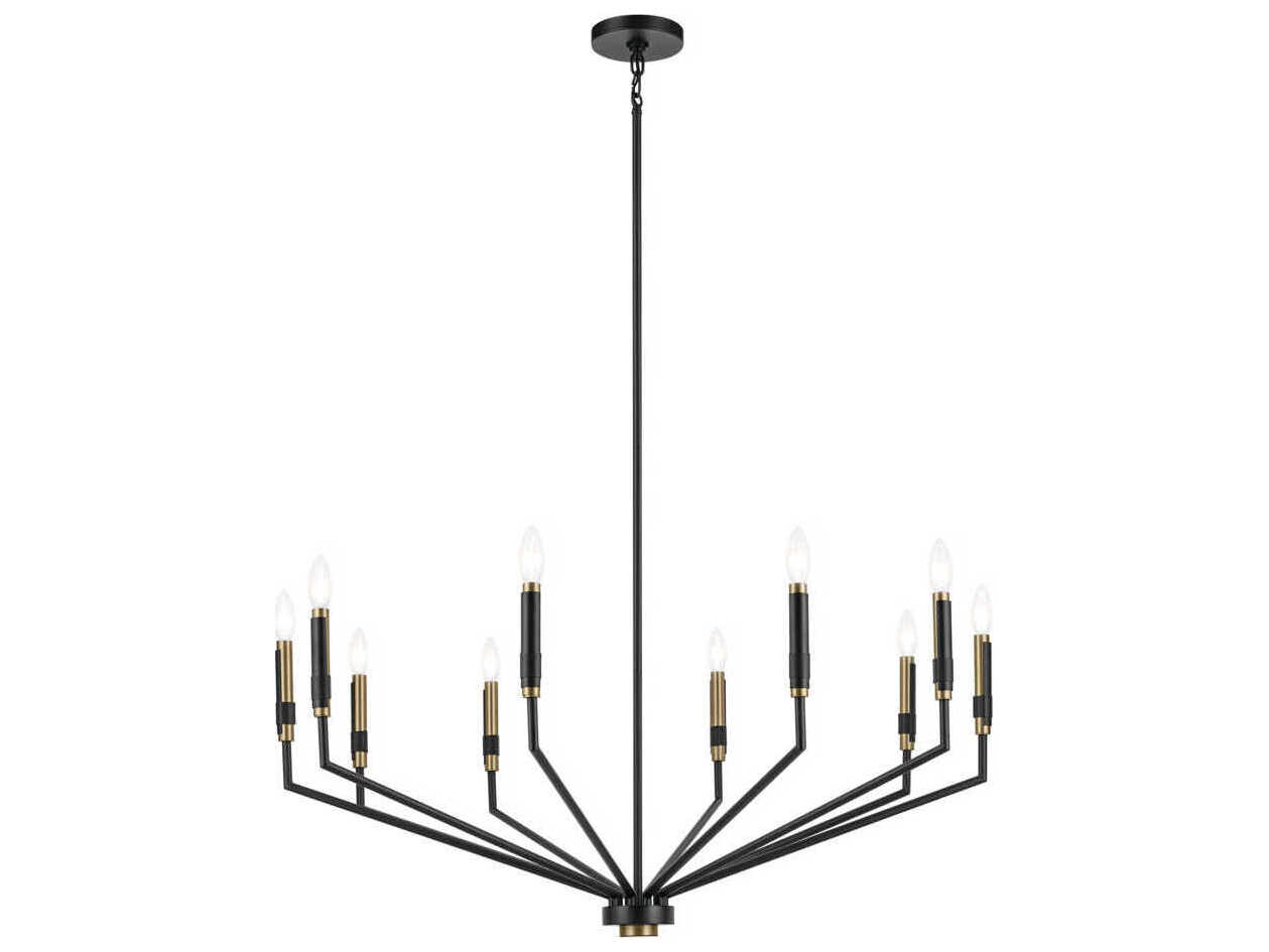 Kichler Armand 10-Light Black Candelabra Chandelier
