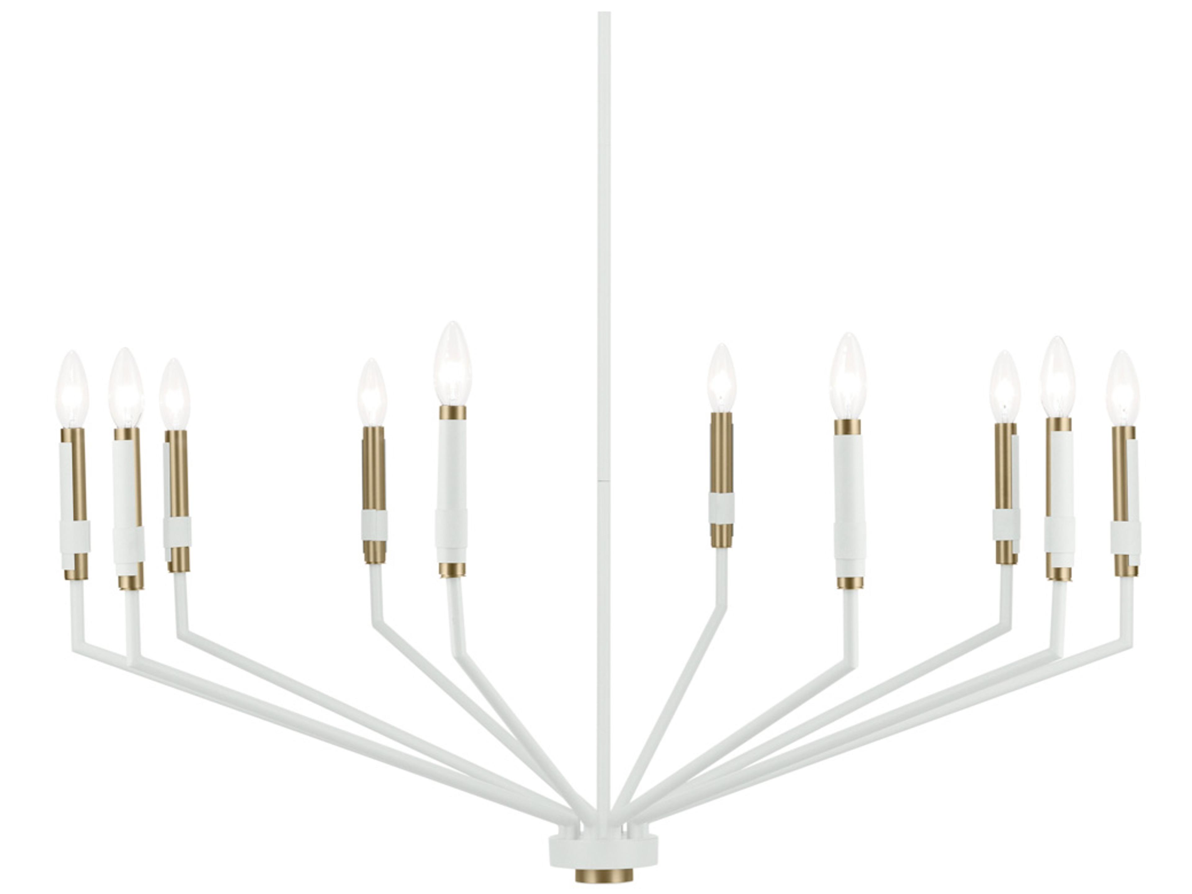 Kichler Armand 10-Light White Candelabra Chandelier