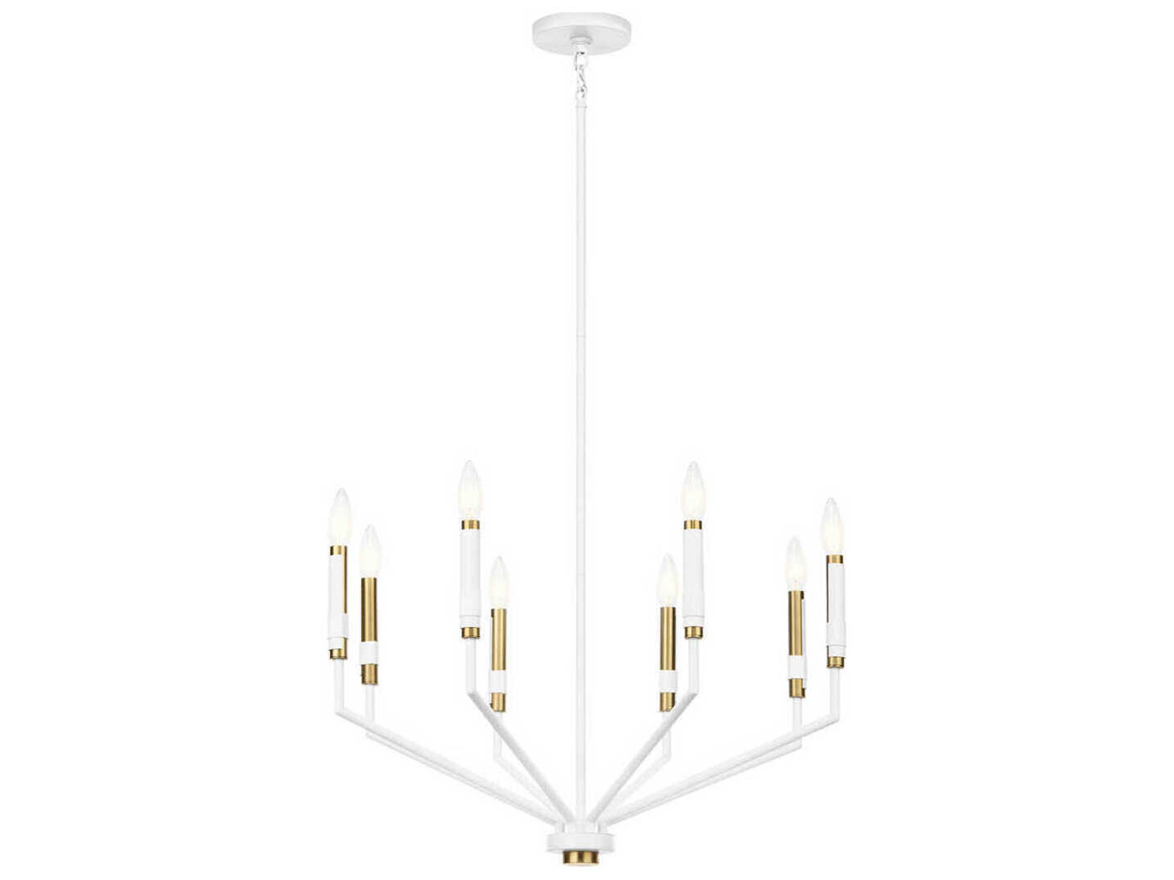 Kichler Armand 8-Light White Bronze Candelabra Chandelier