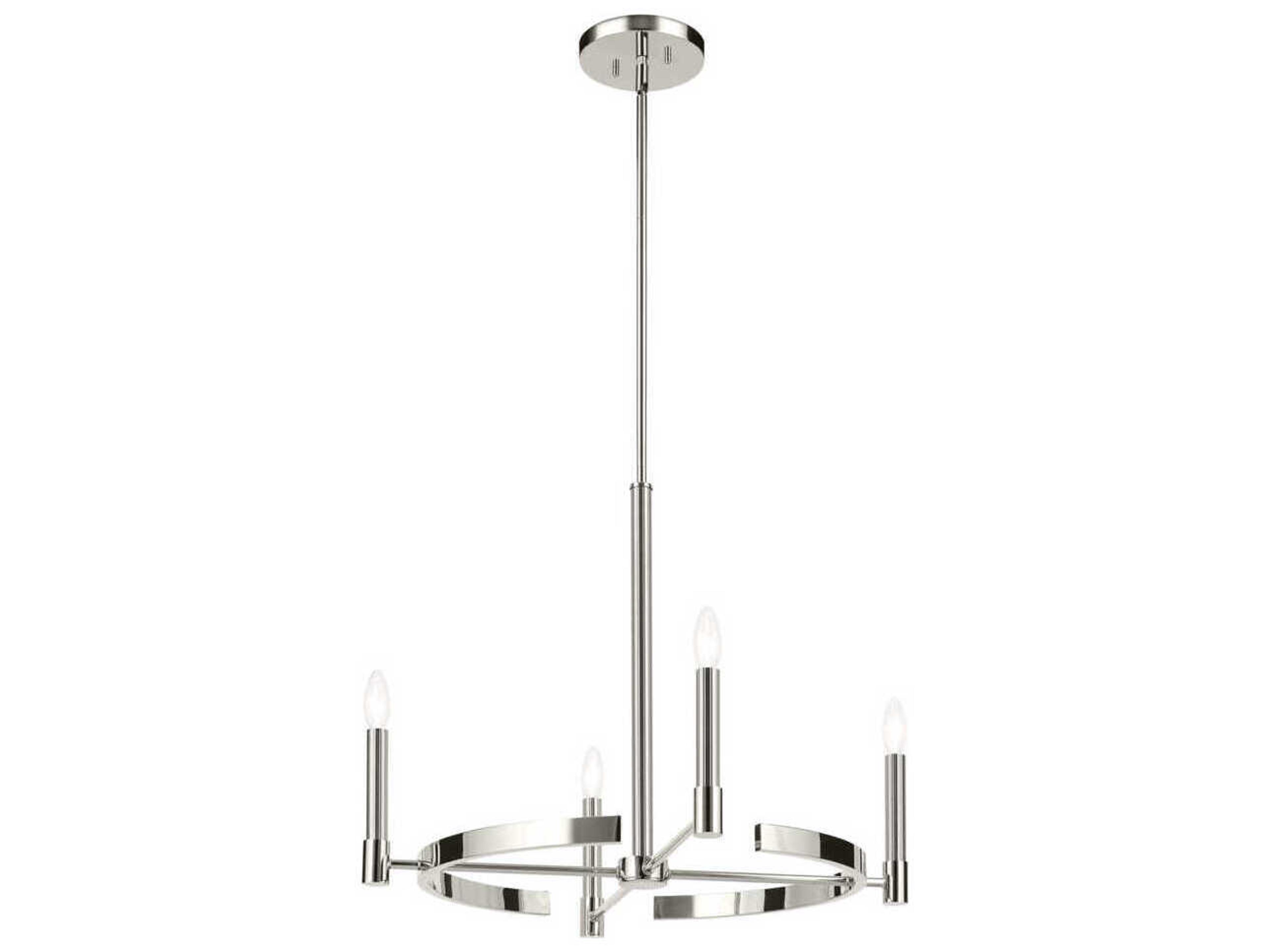 Kichler Tolani 4-Light Polished Nickel Candelabra Chandelier