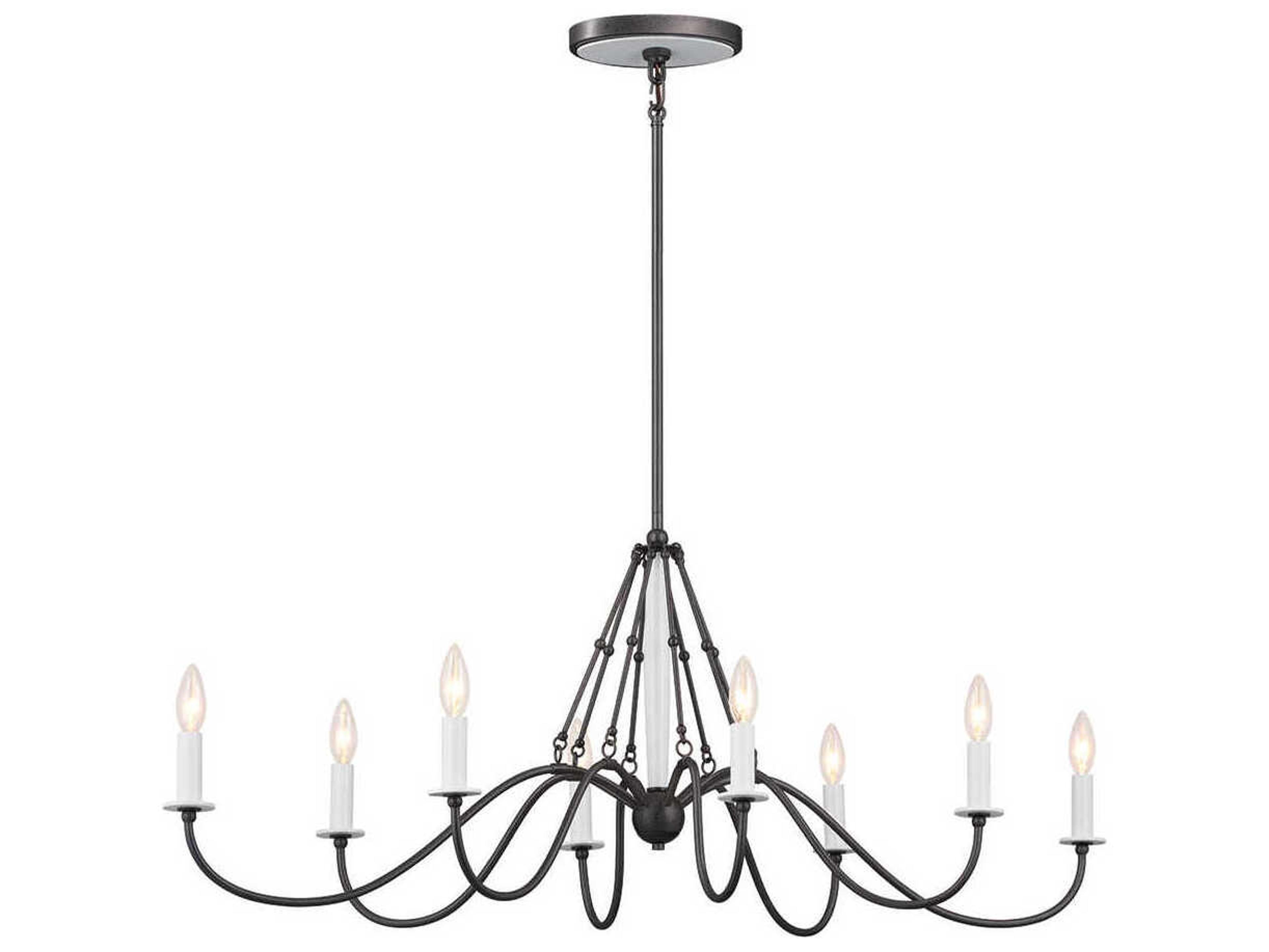 Kichler Freesia 8-Light Anvil Iron Black Island Pendant