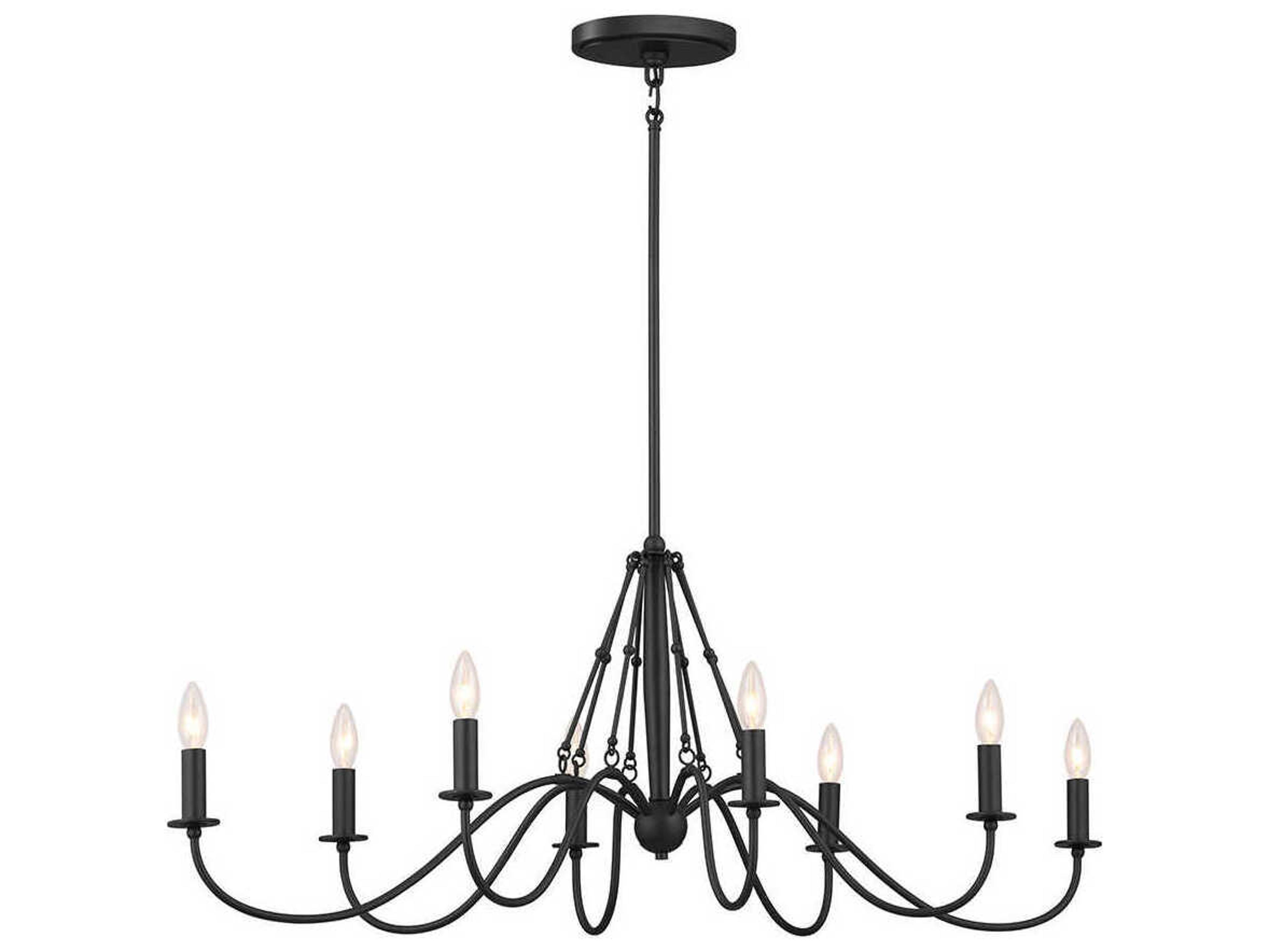 Kichler Freesia 8-Light Textured Black Island Pendant