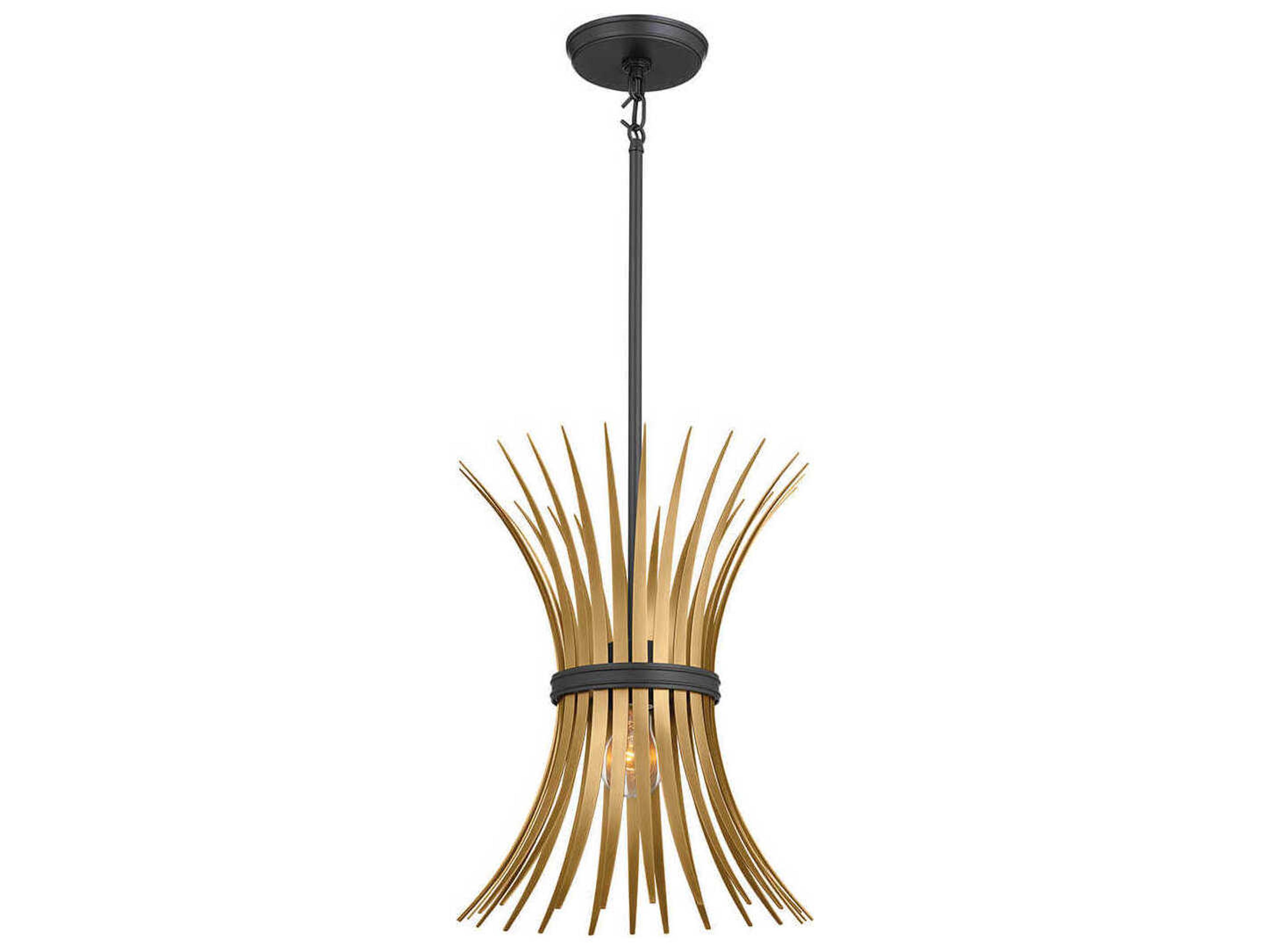 Kichler Baile 1-Light Black Brass Pendant