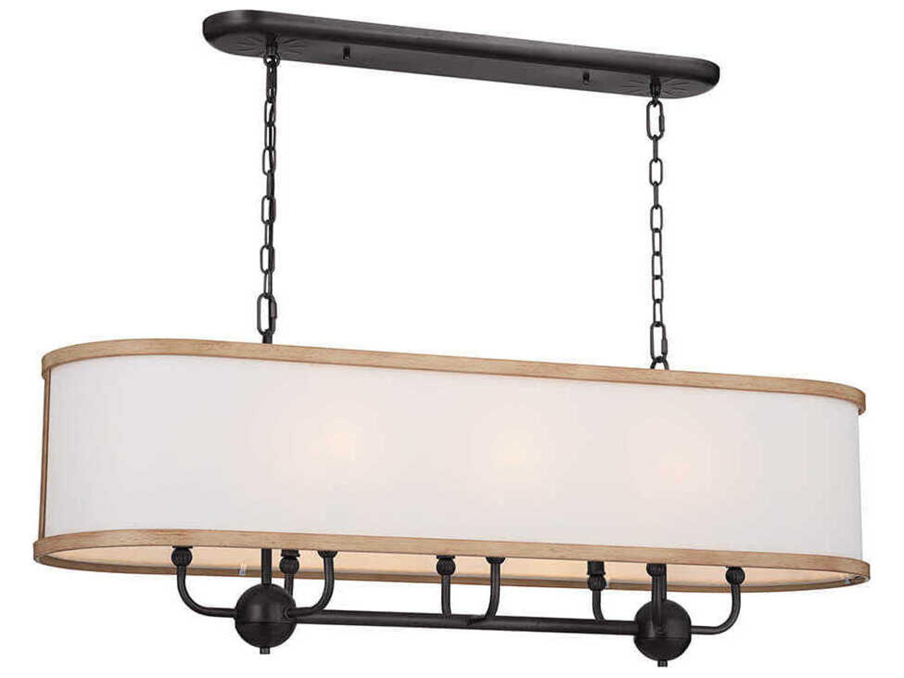 Kichler Heddle 8-Light Anvil Iron Gray Cylinder Island Pendant