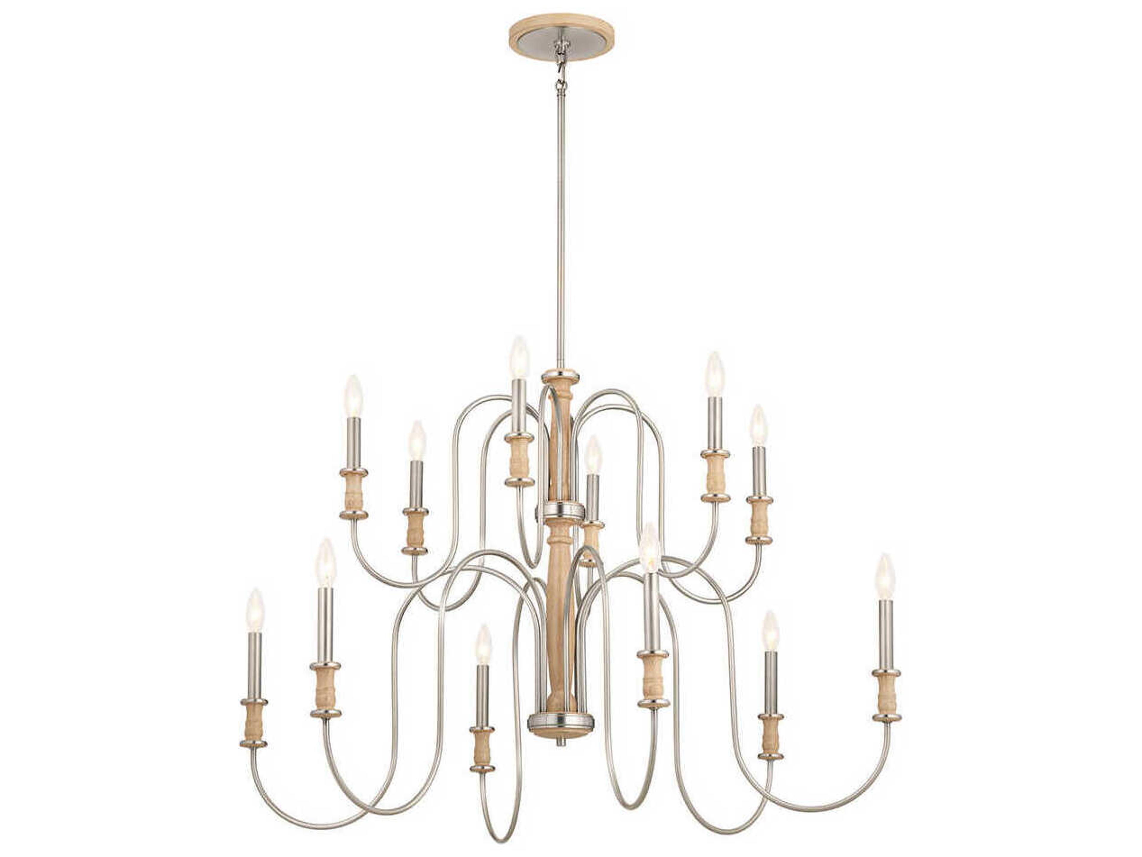 Kichler Karthe 12-Light Brushed Nickel Candelabra Chandelier