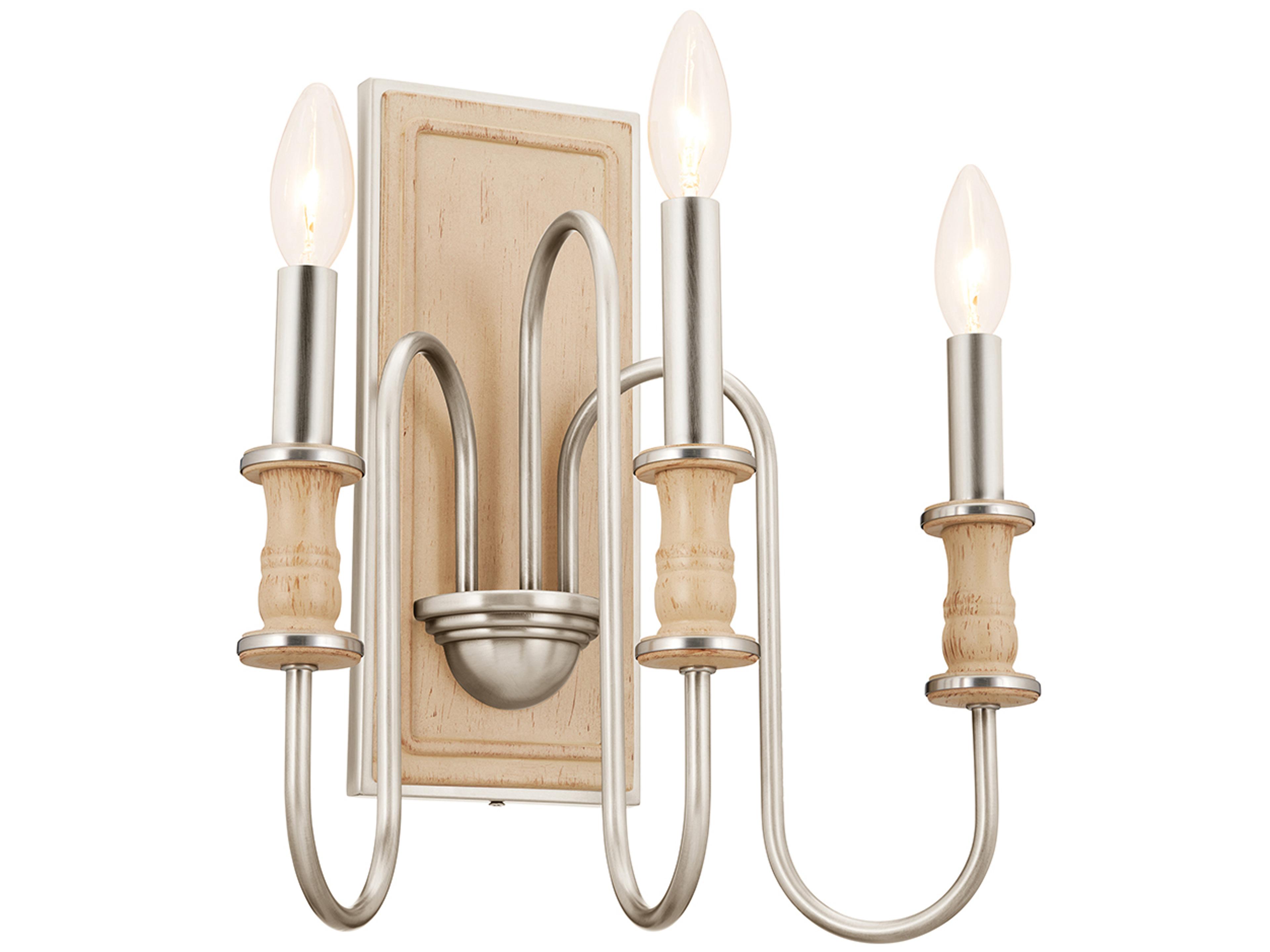 Kichler Karthe 3-Light Brushed Nickel Wall Sconce