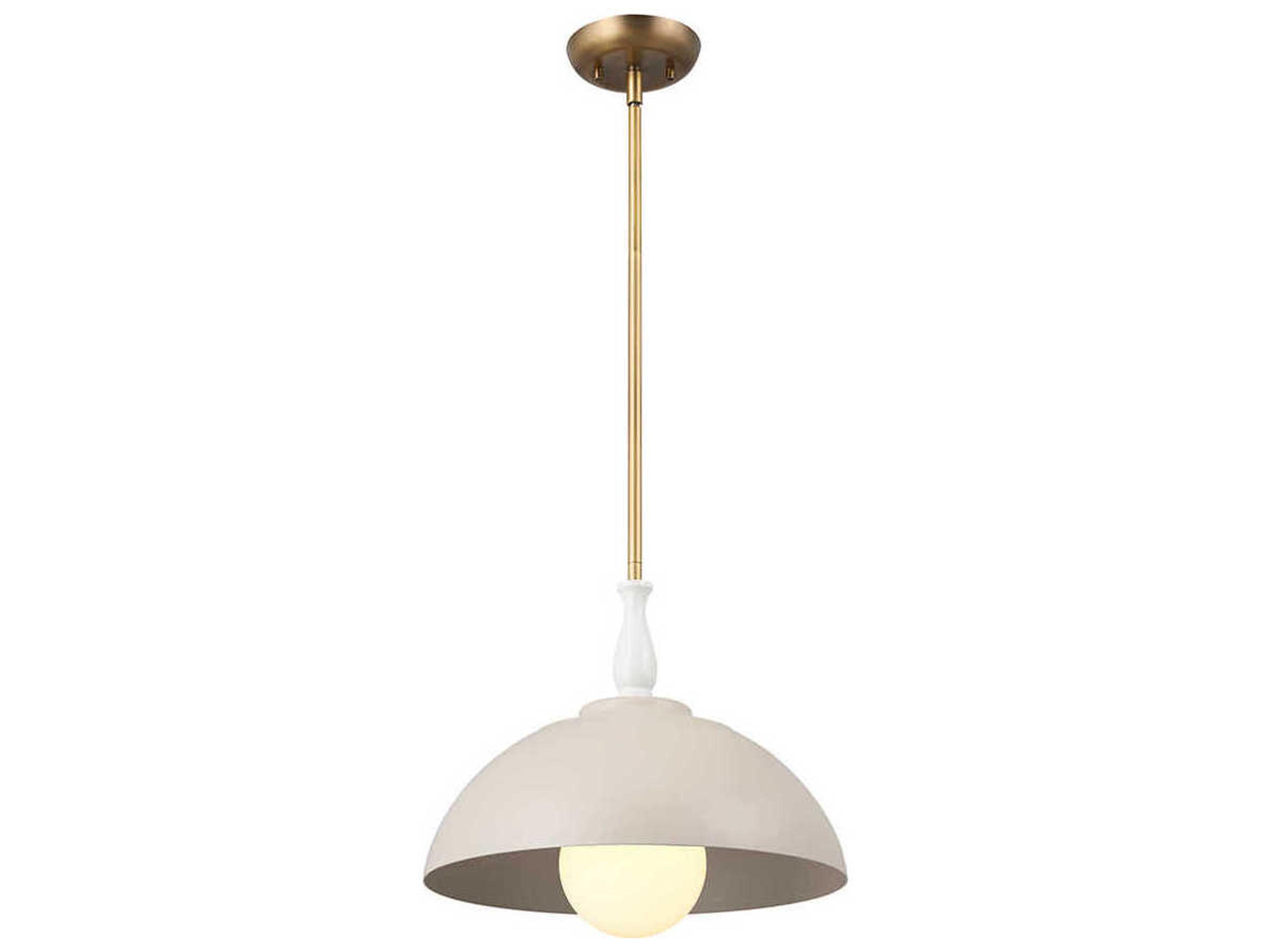 Kichler Fira 1-Light Greige Brass Dome Pendant