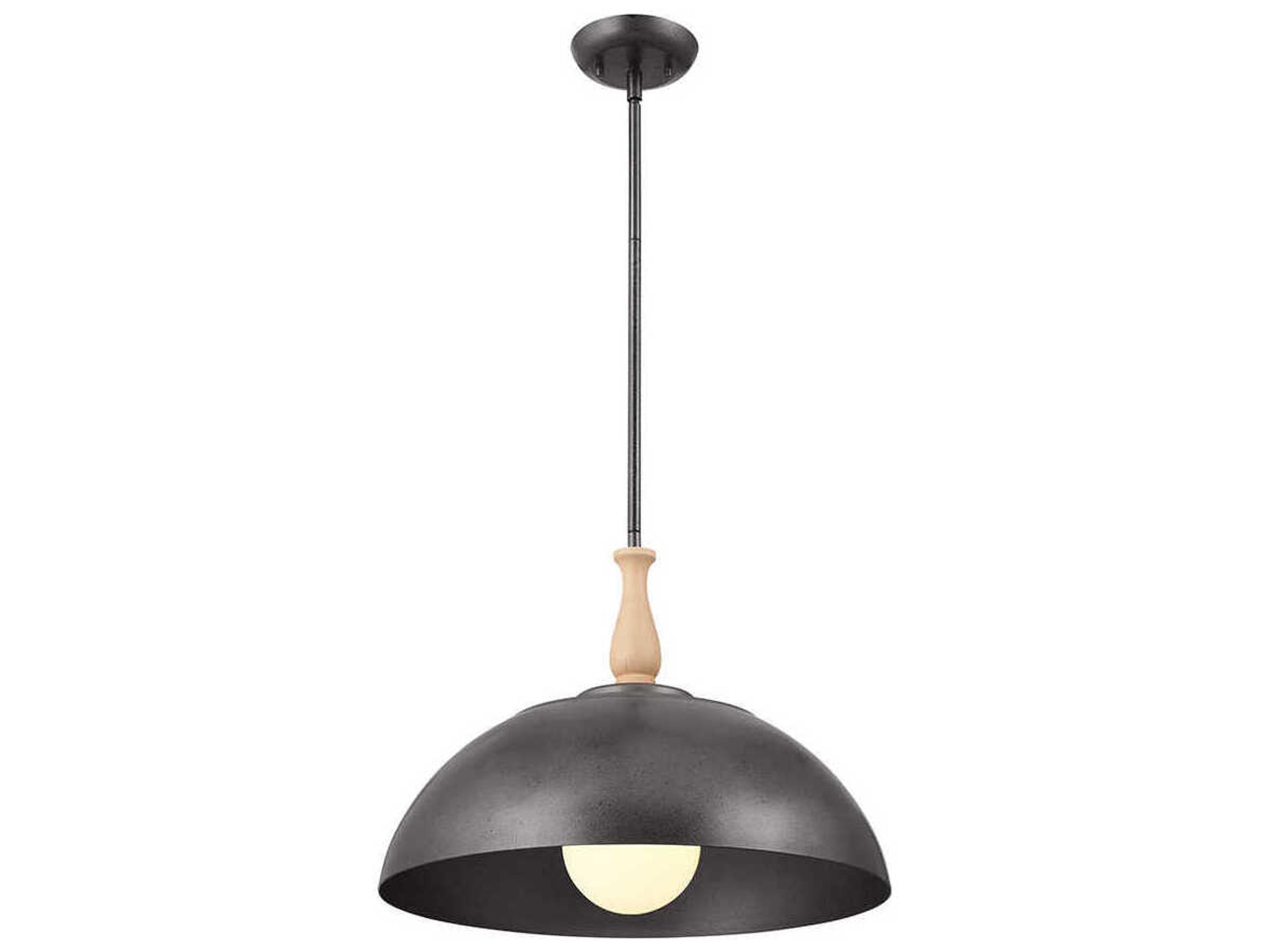 Kichler Fira 1-Light Anvil Iron Gray Dome Pendant