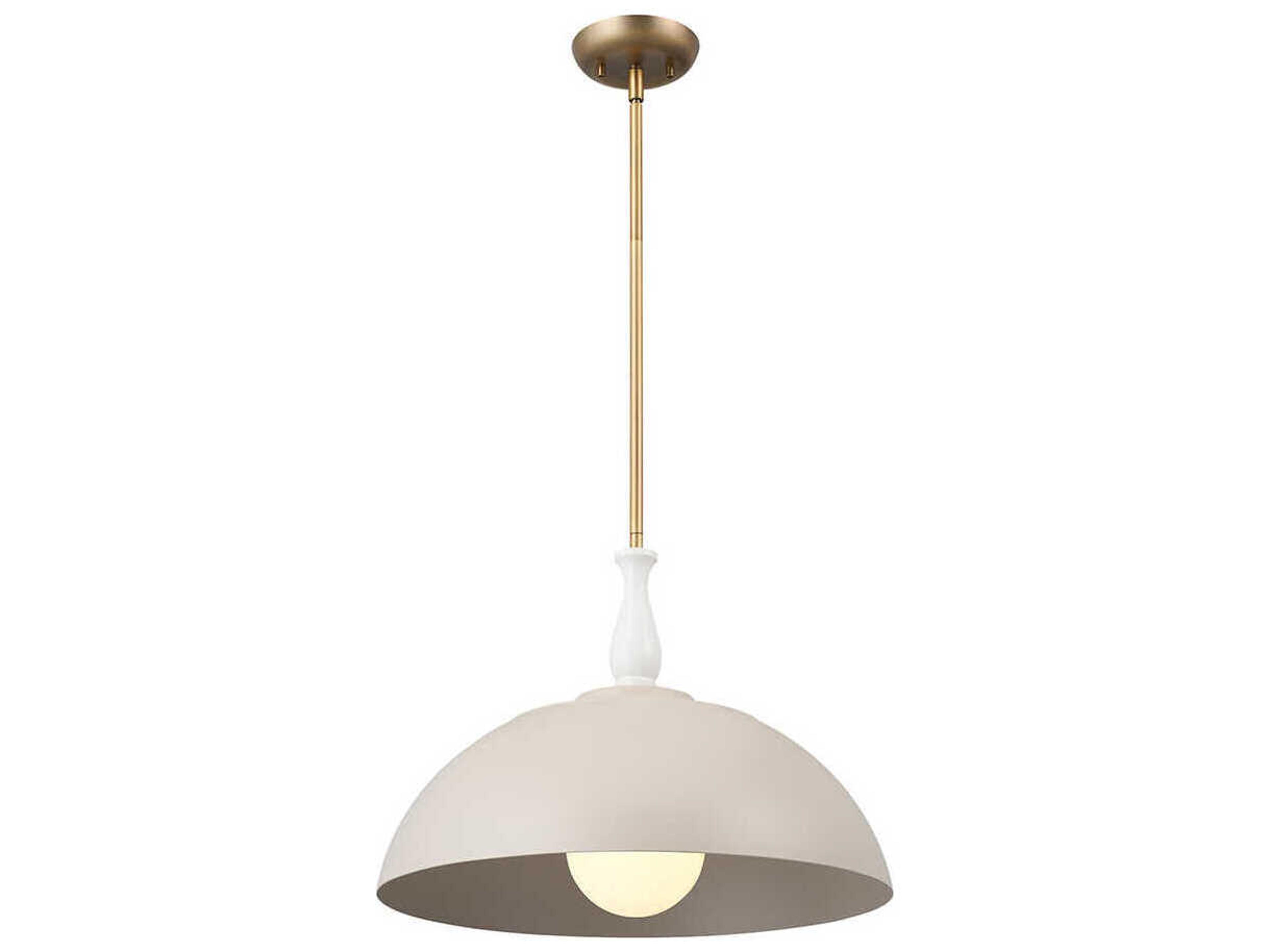 Kichler Fira 1-Light Greige Brass Dome Pendant