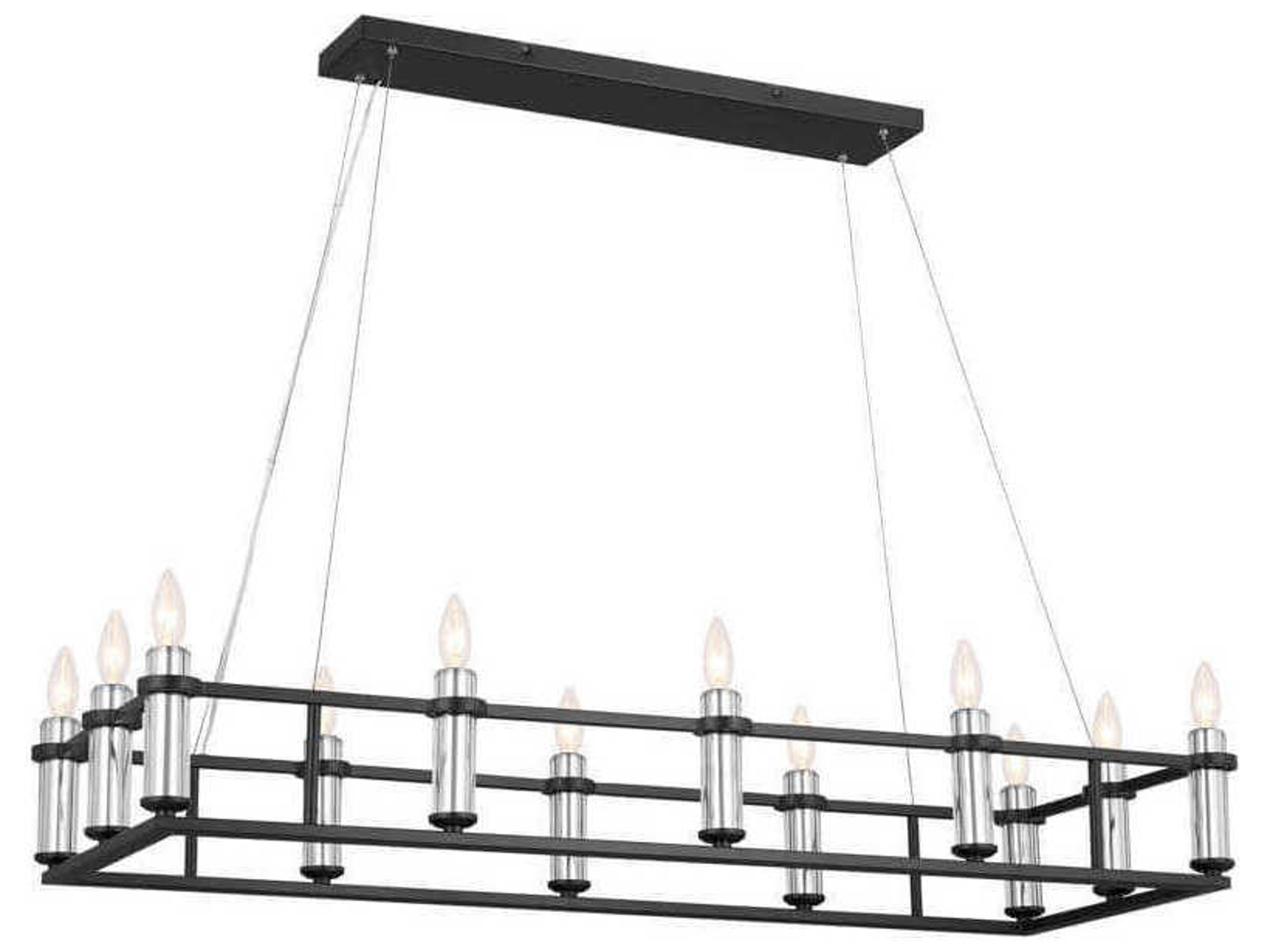 Kichler Rosalind 12-Light Black Crystal Island Pendant