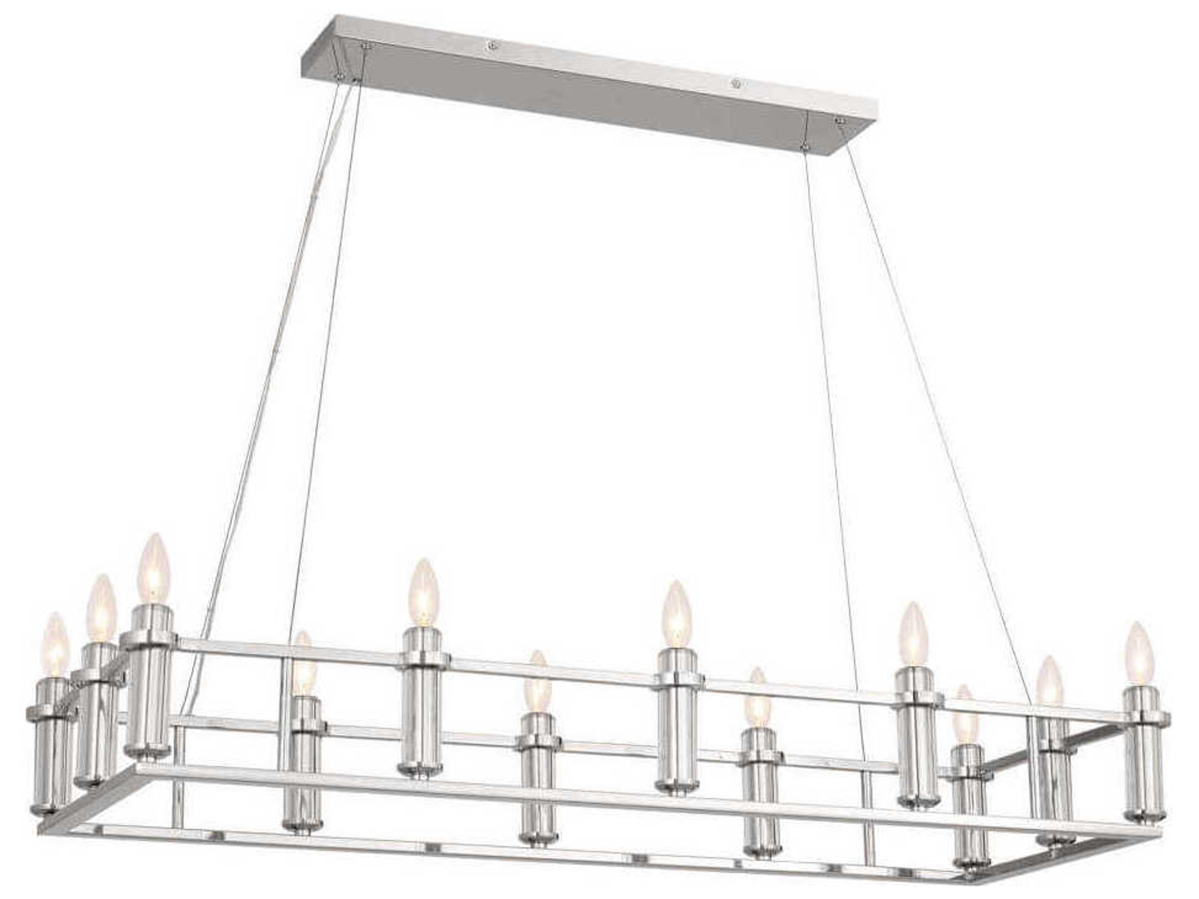 Kichler Rosalind 12-Light Polished Nickel Crystal Island Pendant