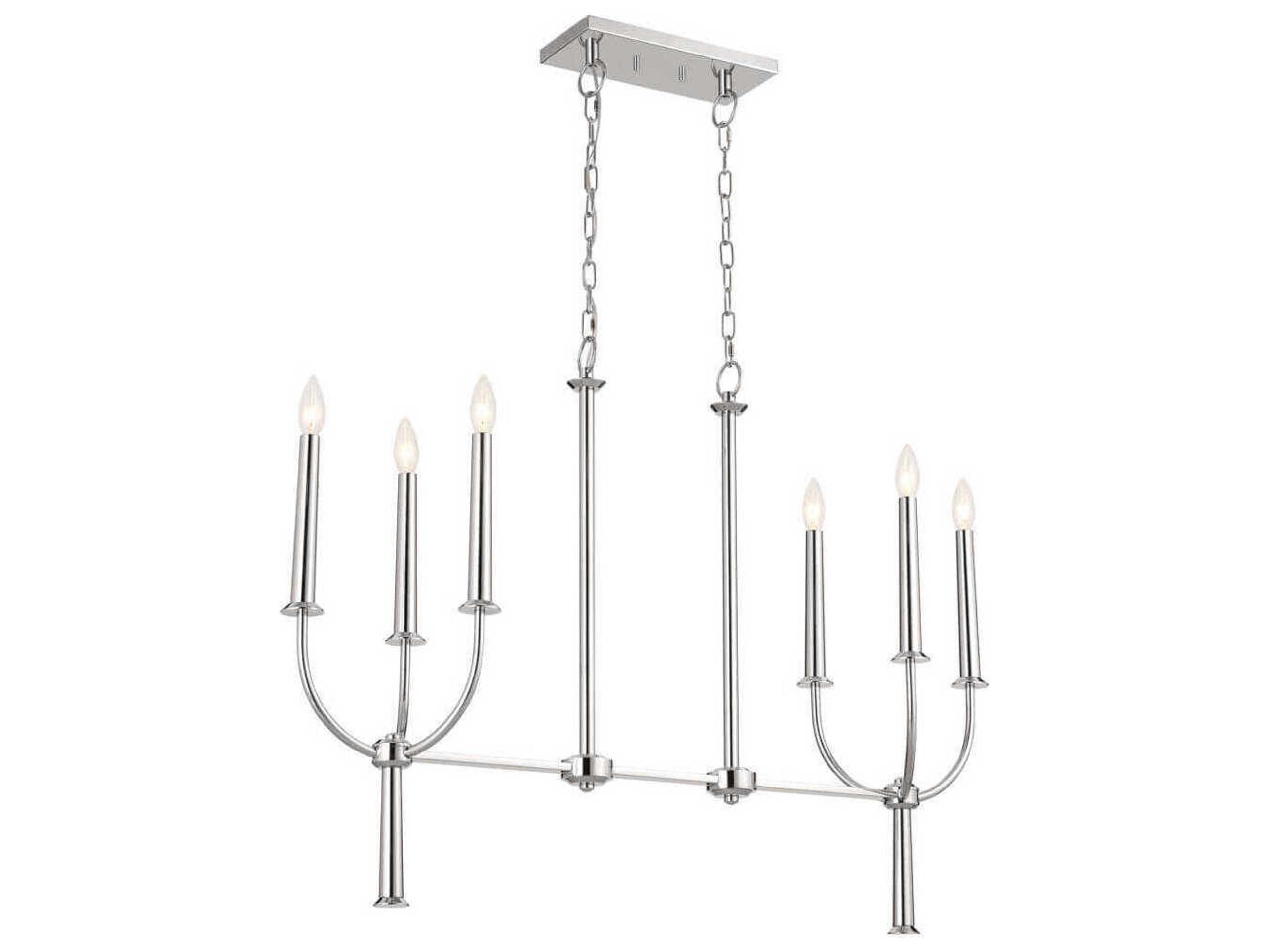 Kichler Florence 6-Light Polished Nickel Island Pendant