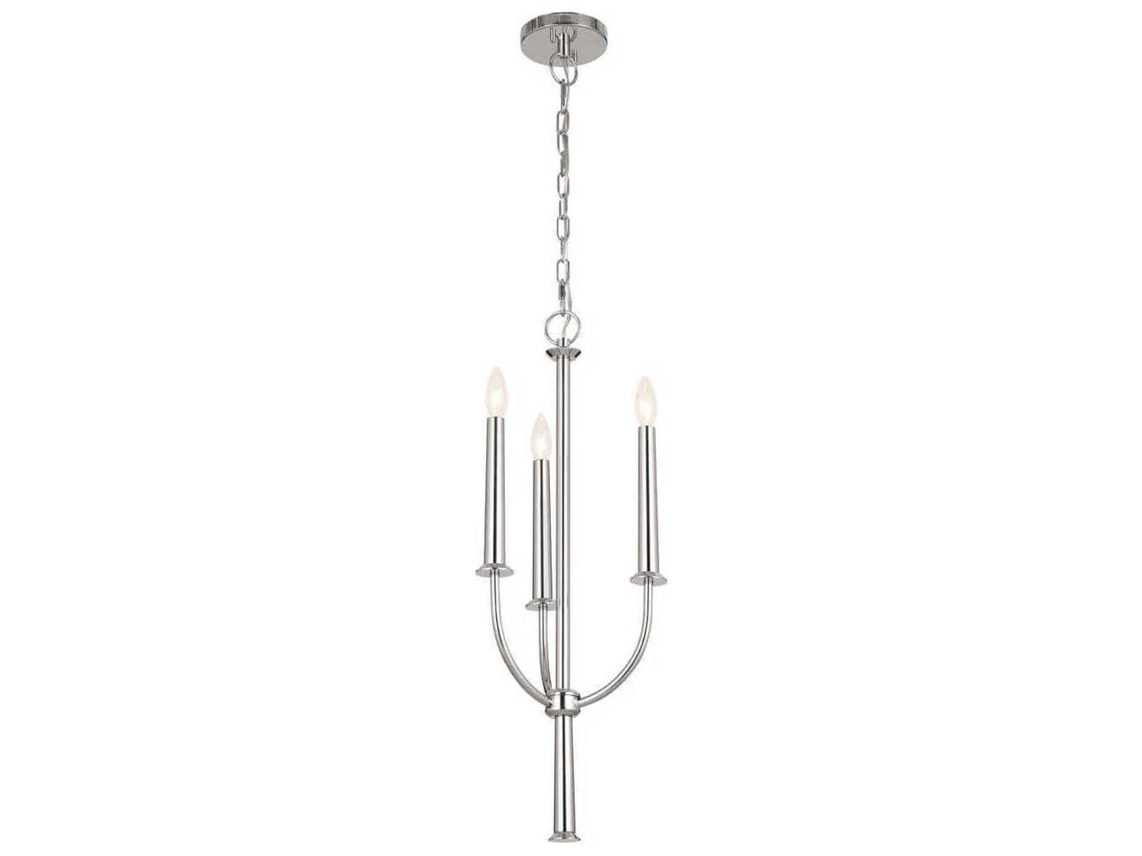 Kichler Florence 3-Light Polished Nickel Candelabra Chandelier