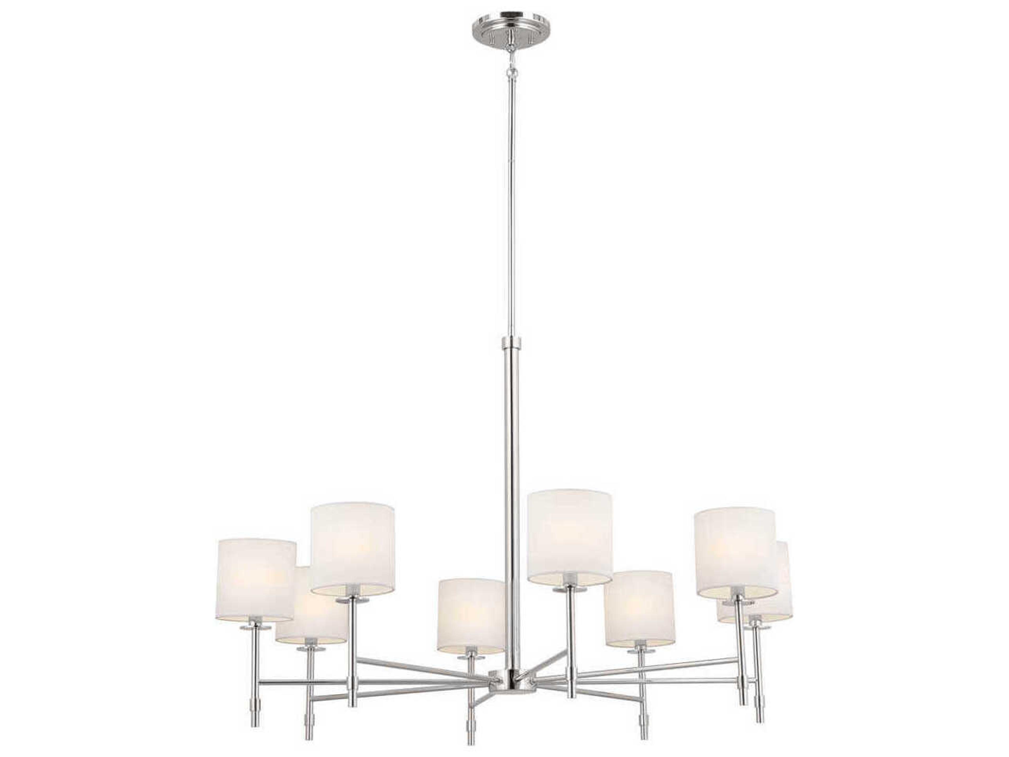Kichler Ali 8-Light Polished Nickel Drum Chandelier