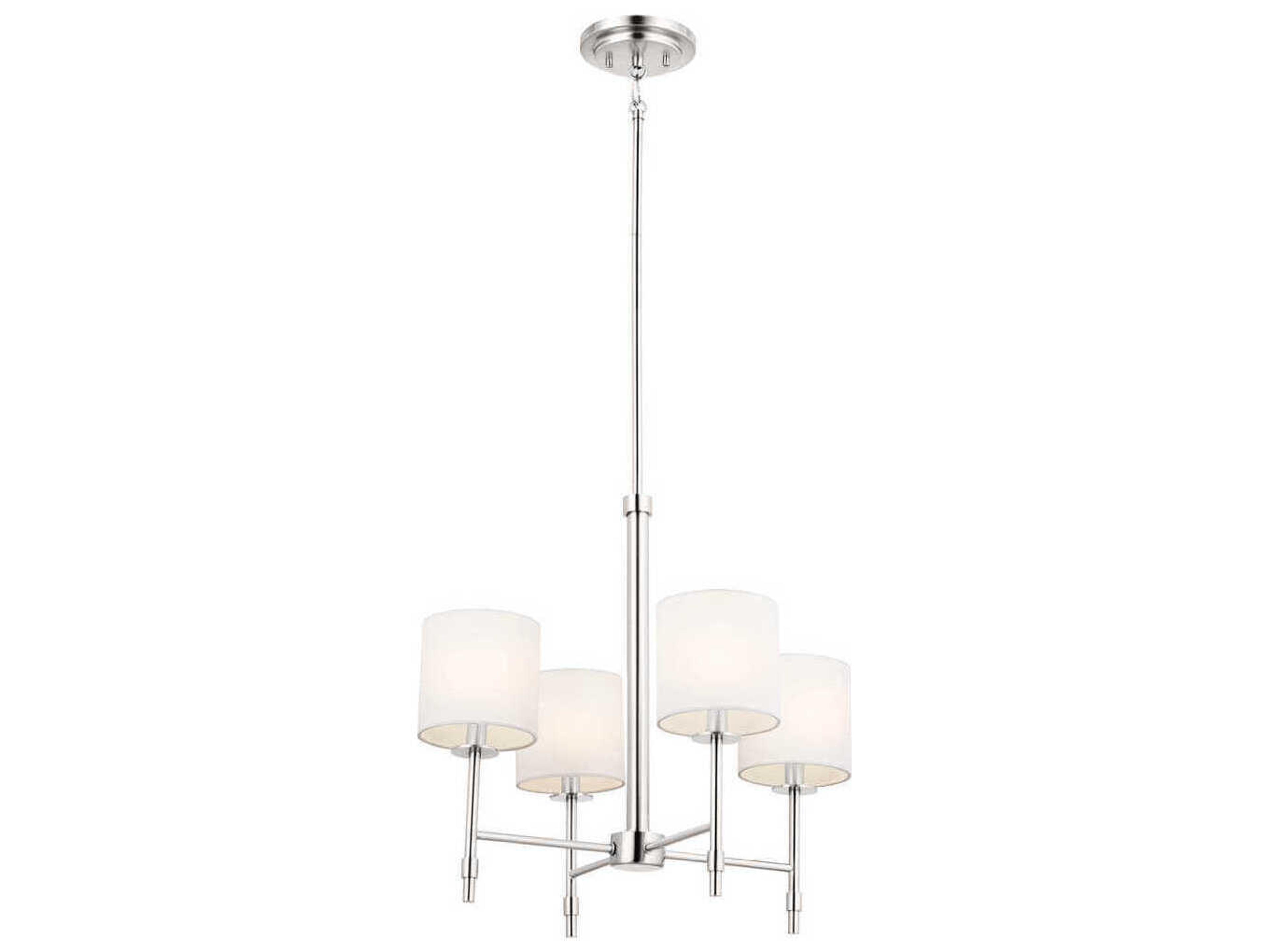 Kichler Ali 4-Light Polished Nickel Drum Chandelier