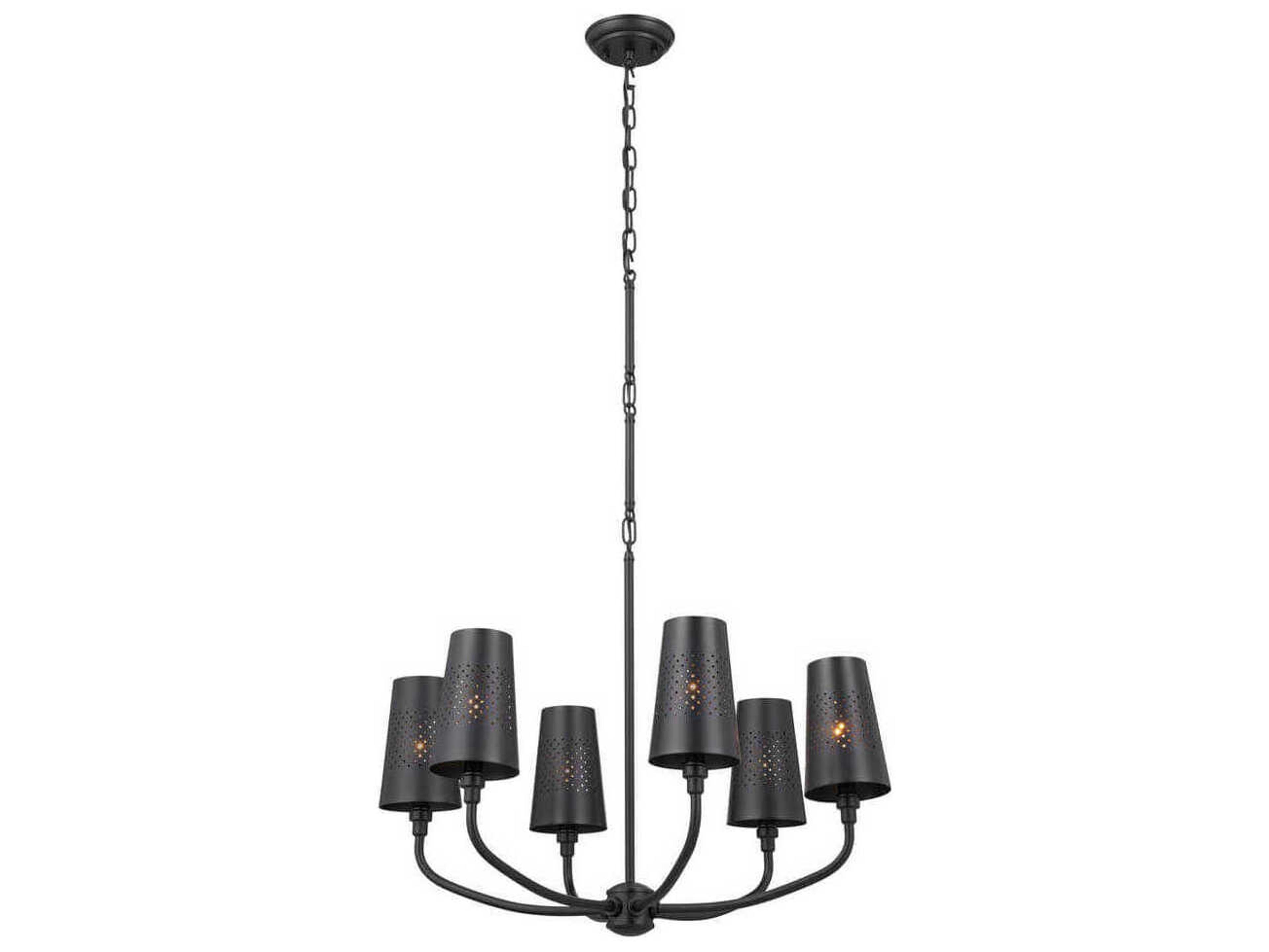 Kichler Adeena 6-Light Black Empire Chandelier