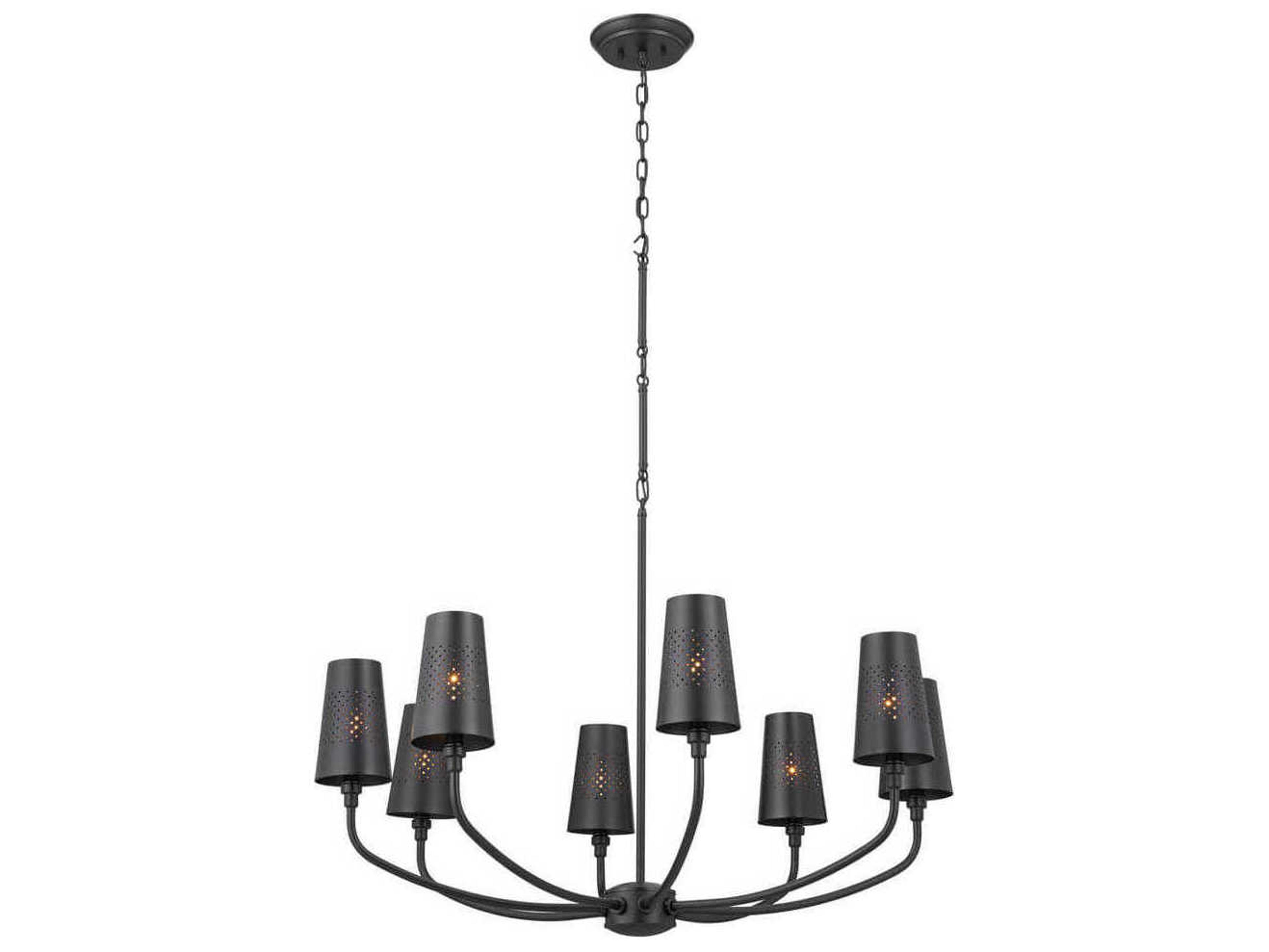 Kichler Adeena 8-Light Black Empire Chandelier