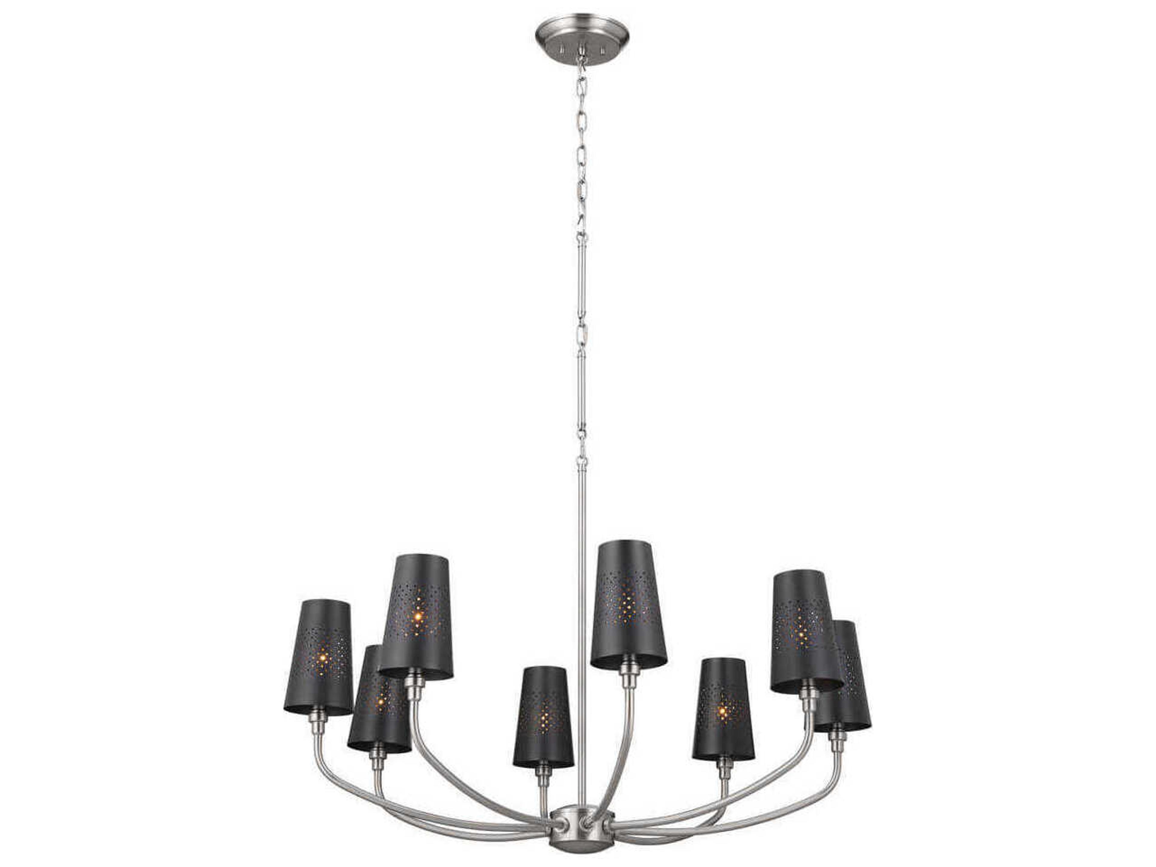 Kichler Adeena 8-Light Classic Pewter Black Empire Chandelier