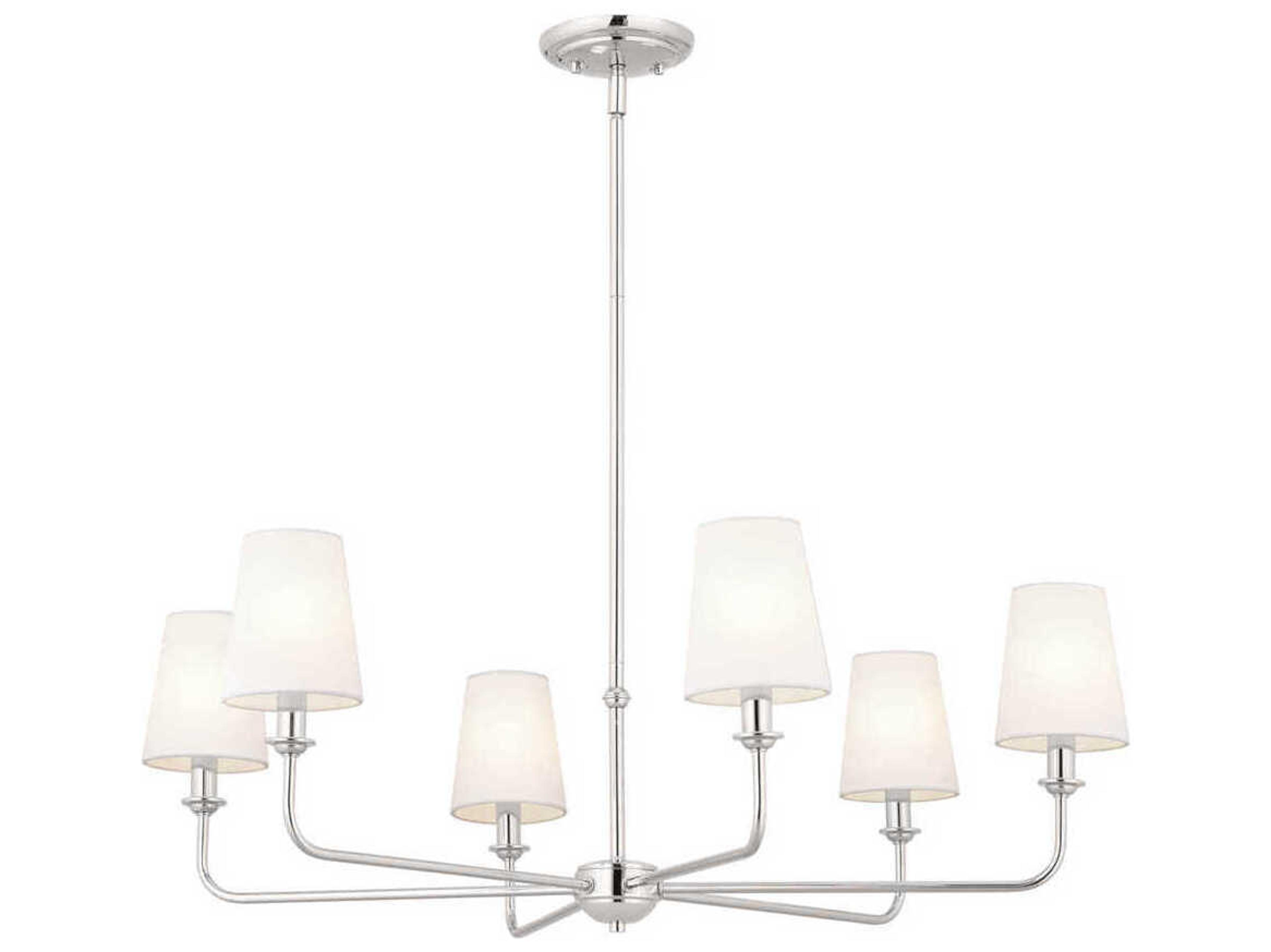 Kichler Pallas 6-Light Polished Nickel Empire Chandelier