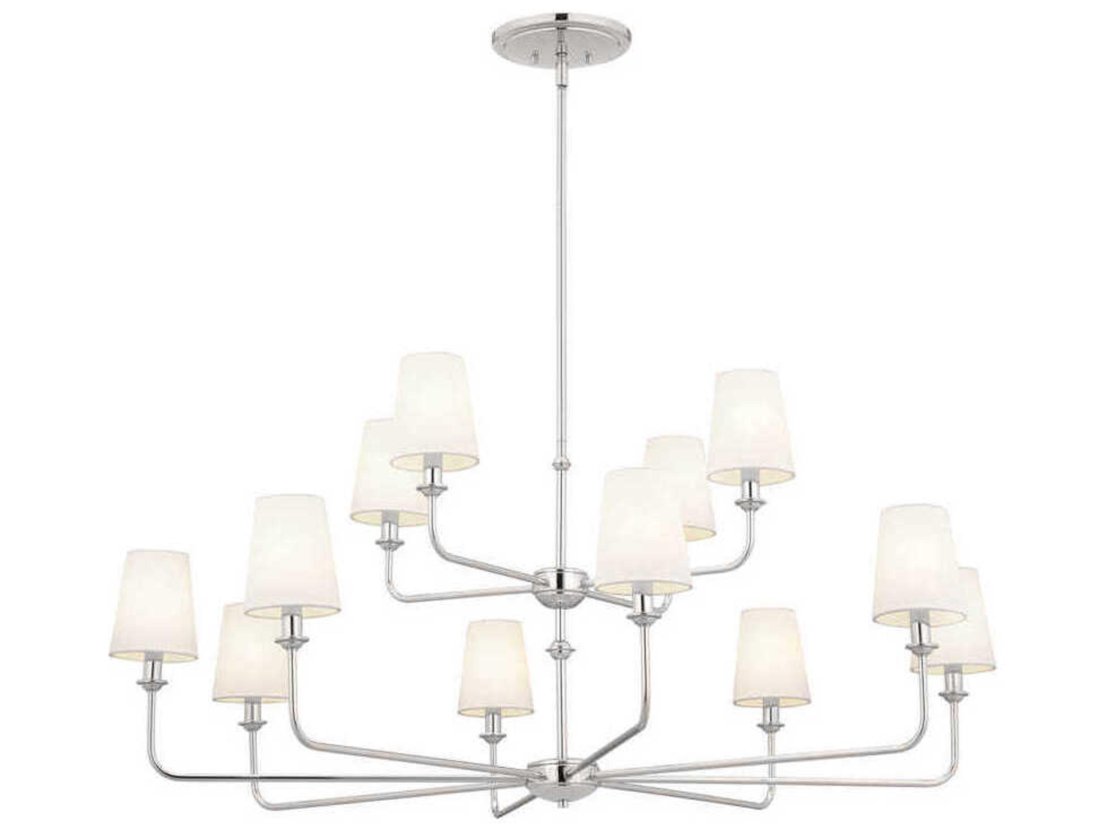 Kichler Pallas 12-Light Polished Nickel Empire Tiered Chandelier