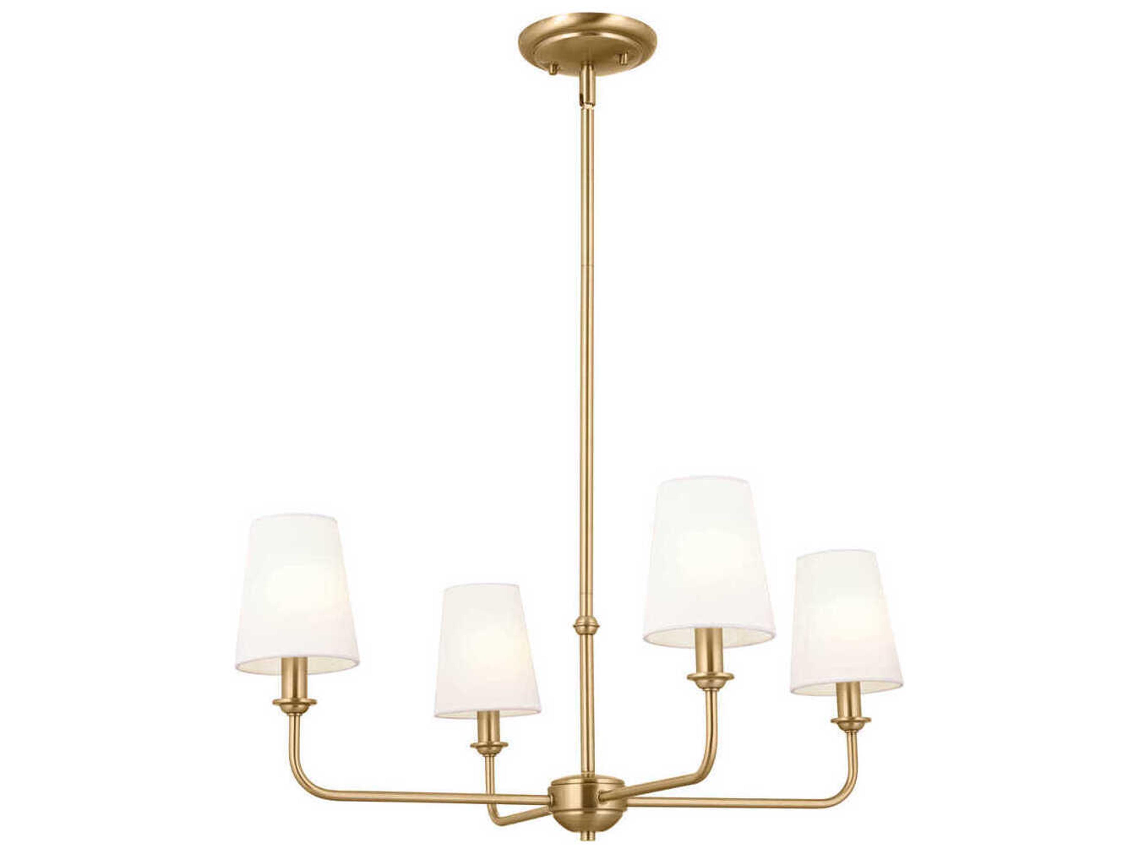 Kichler Pallas 4-Light Brushed Natural Brass Empire Chandelier