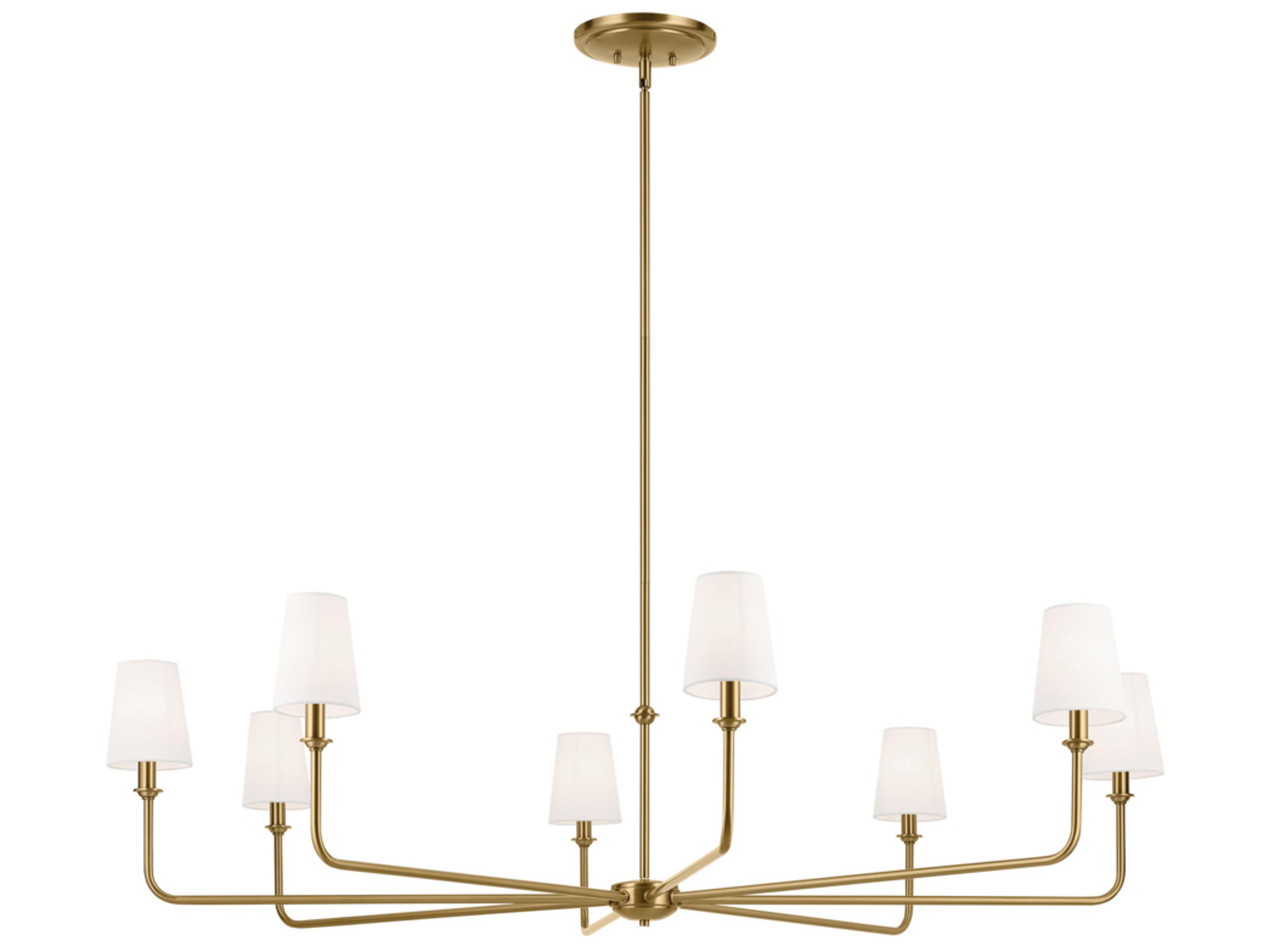 Kichler Pallas 8-Light Brushed Natural Brass Chandelier