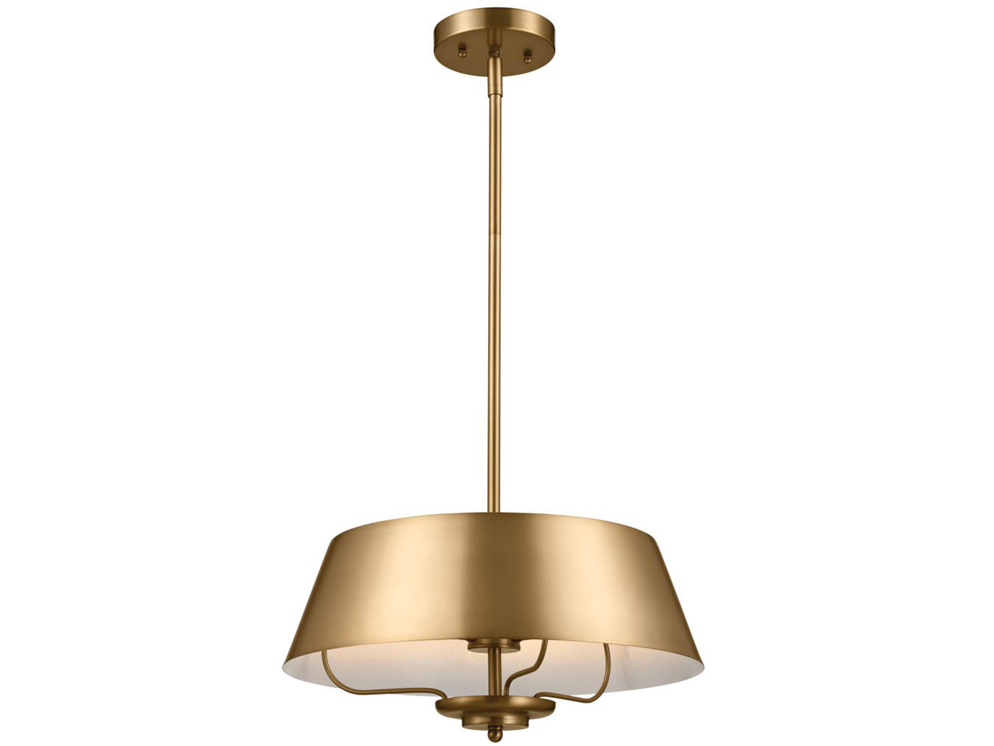 Kichler Luella 3-Light Brushed Natural Brass Empire Pendant