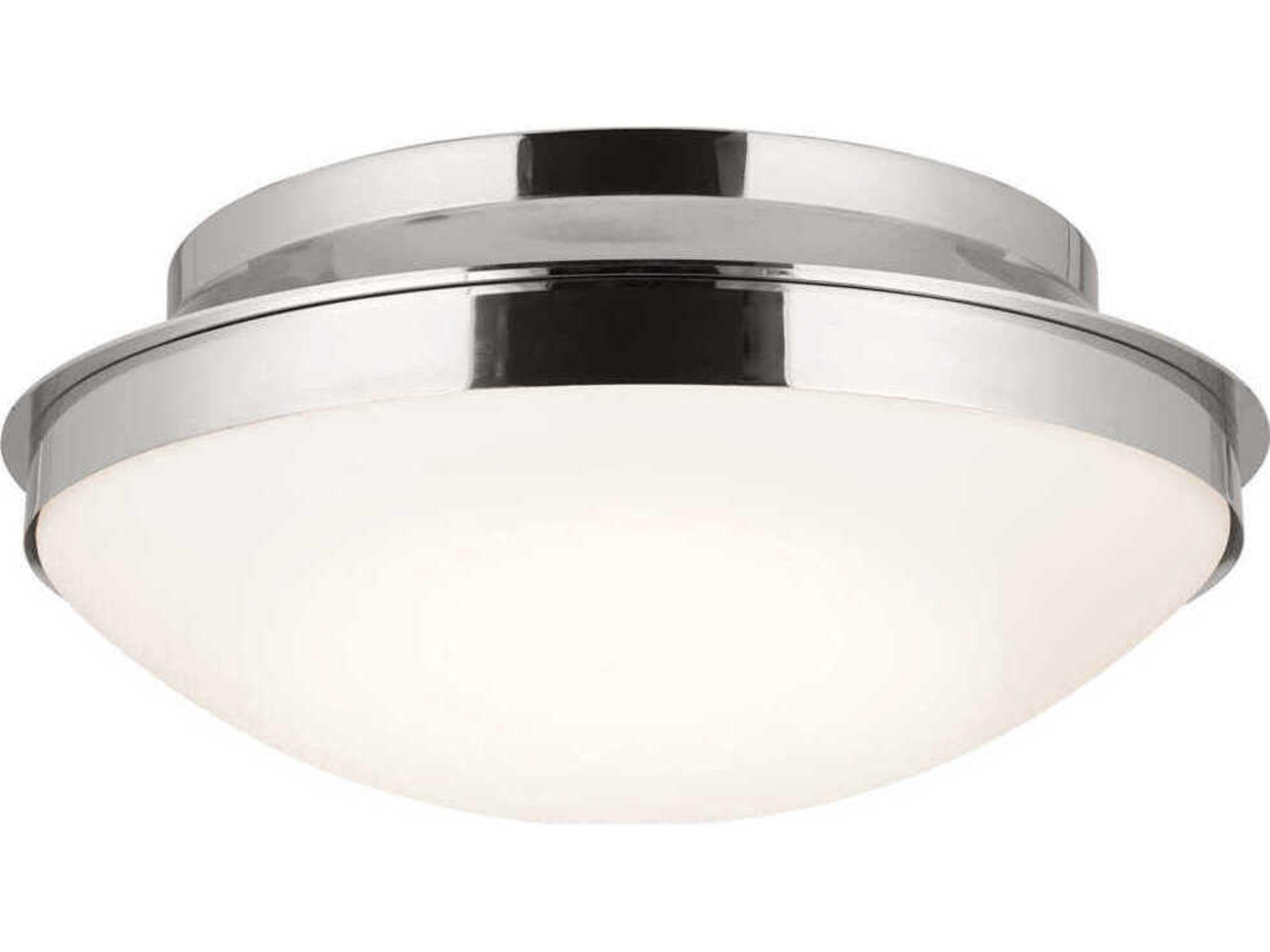 Kichler Bretta 3-Light Polished Nickel Glass Bowl Flush Mount