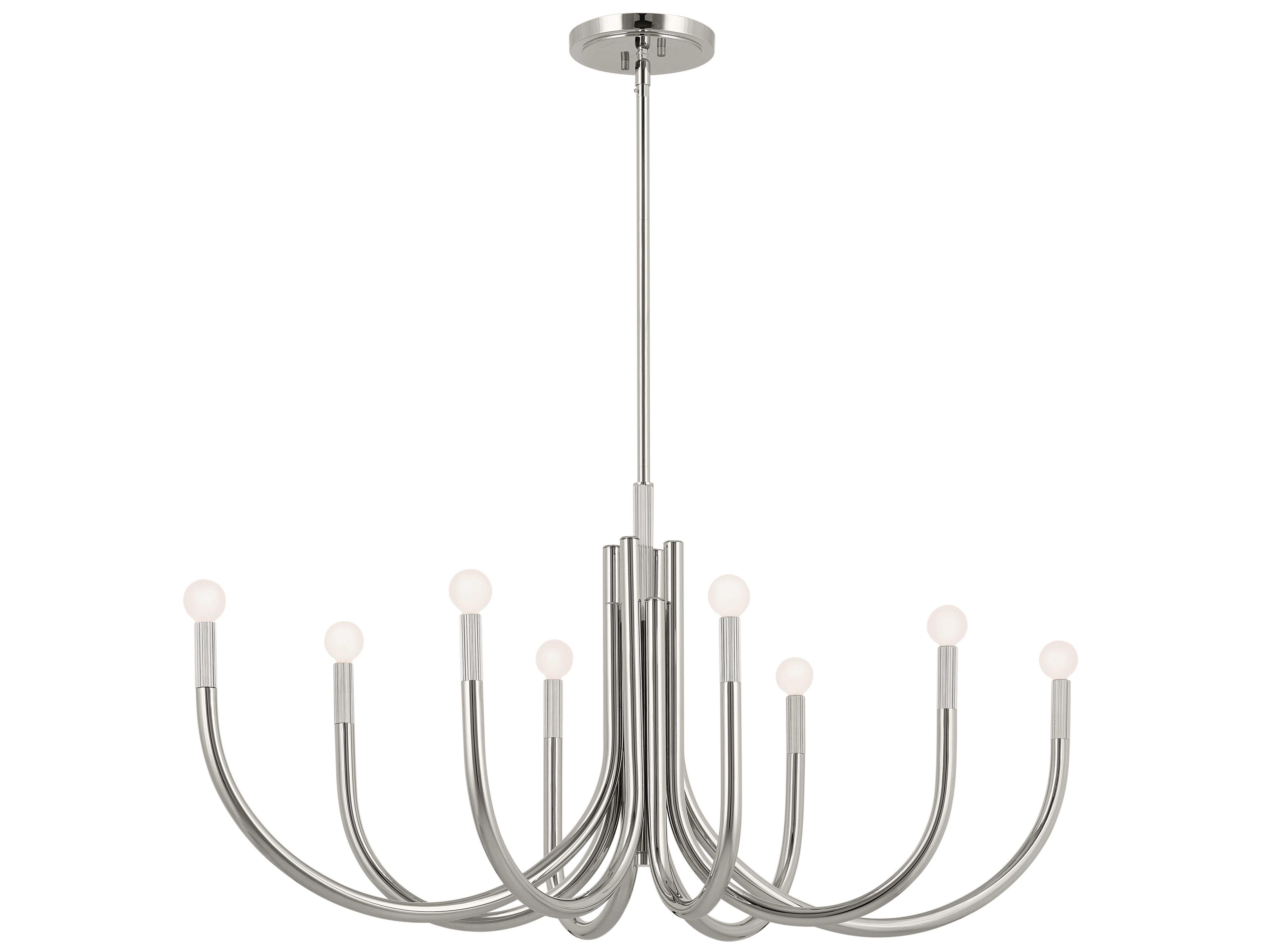 Kichler Odensa 8-Light Polished Nickel Linear Island Pendant