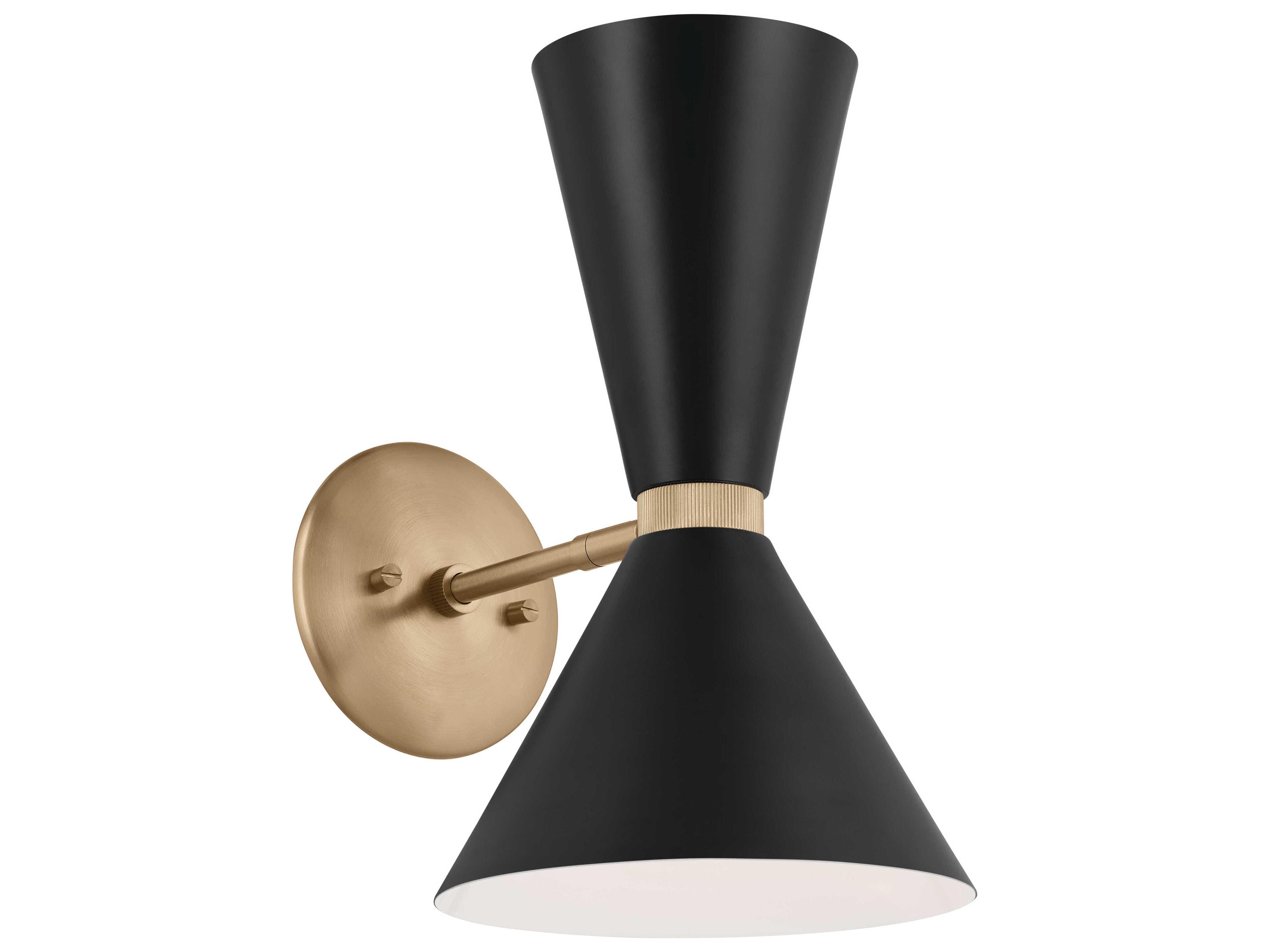 Kichler Phix 2-Light Champagne Bronze Black Wall Sconce