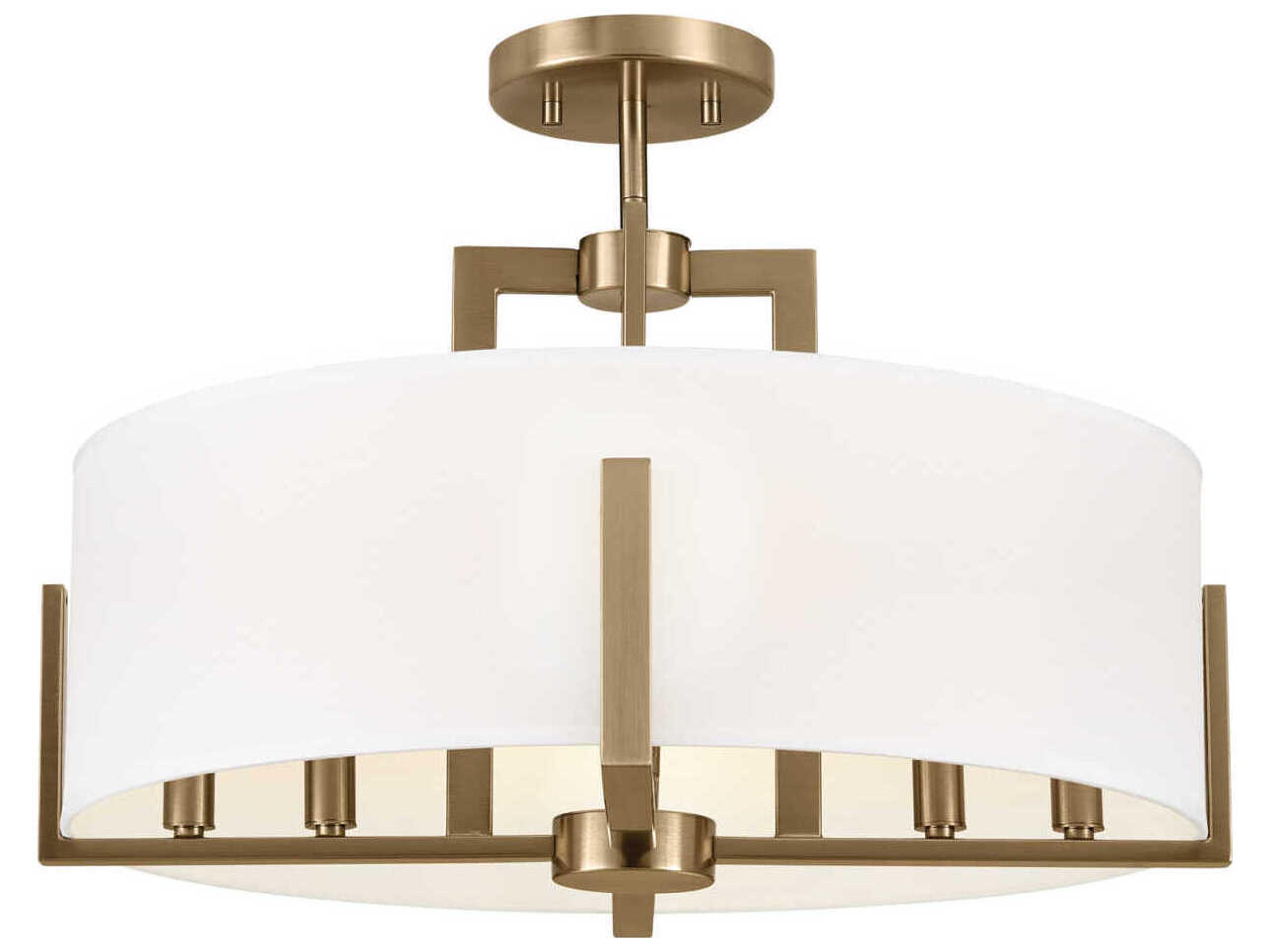 Kichler Malen 8-Light Champagne Bronze Drum Semi Flush Mount