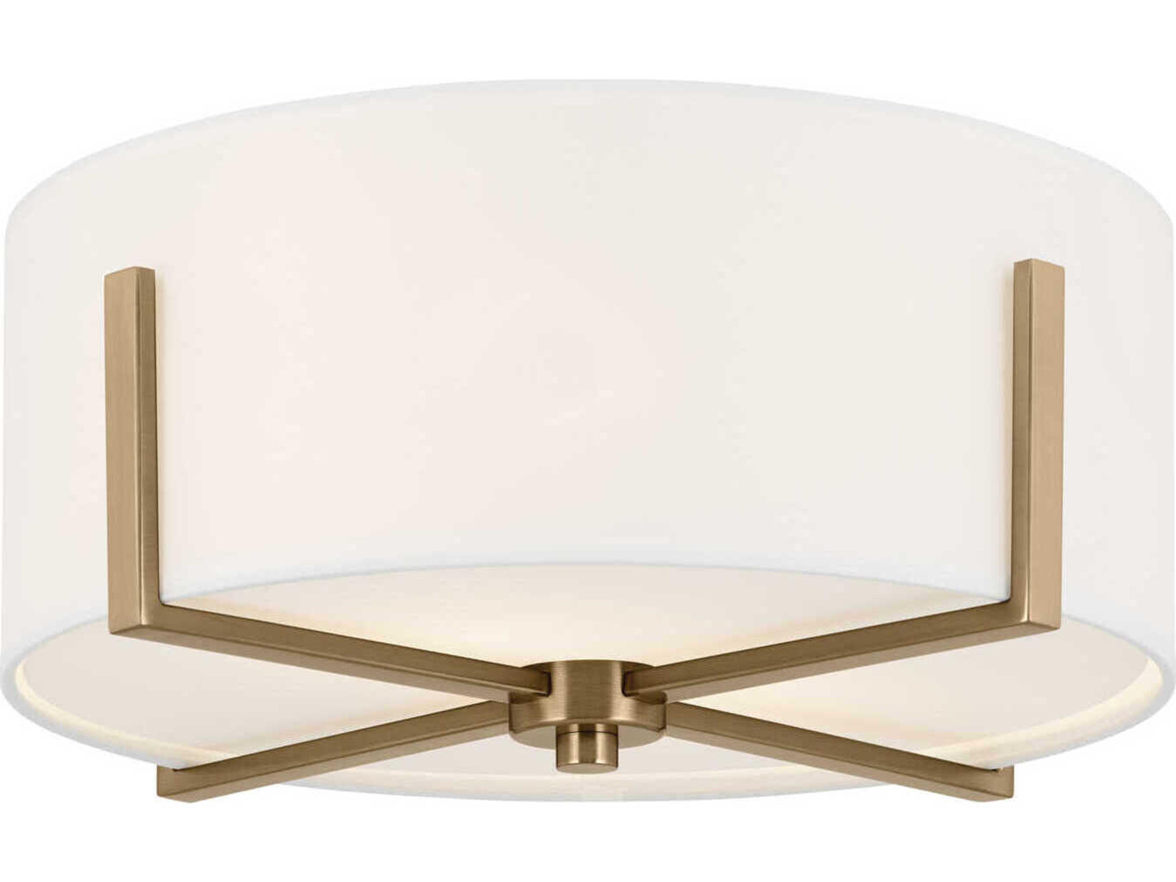 Kichler Malen 2-Light Champagne Bronze Drum Flush Mount