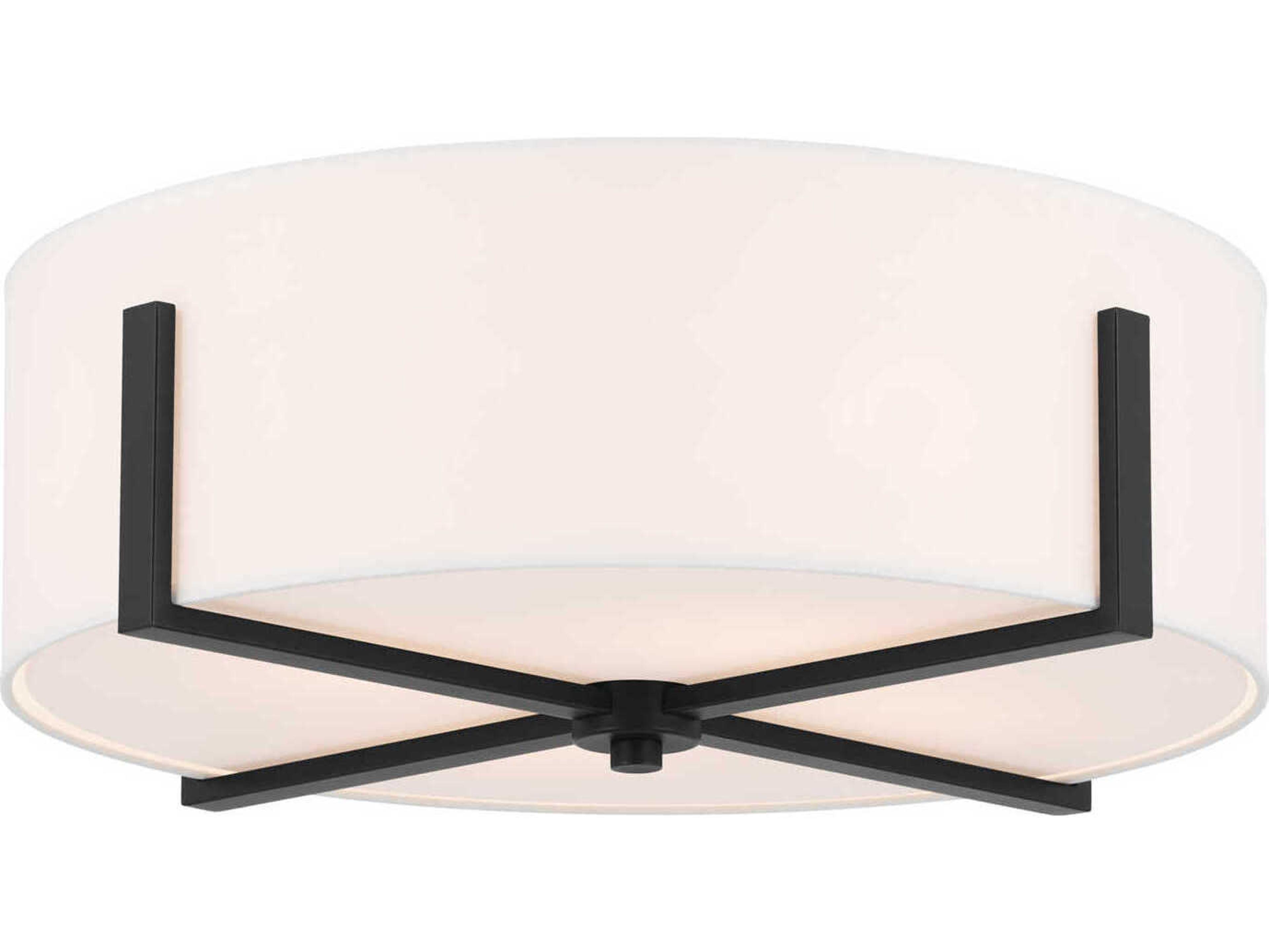 Kichler Malen 4-Light Black Drum Flush Mount