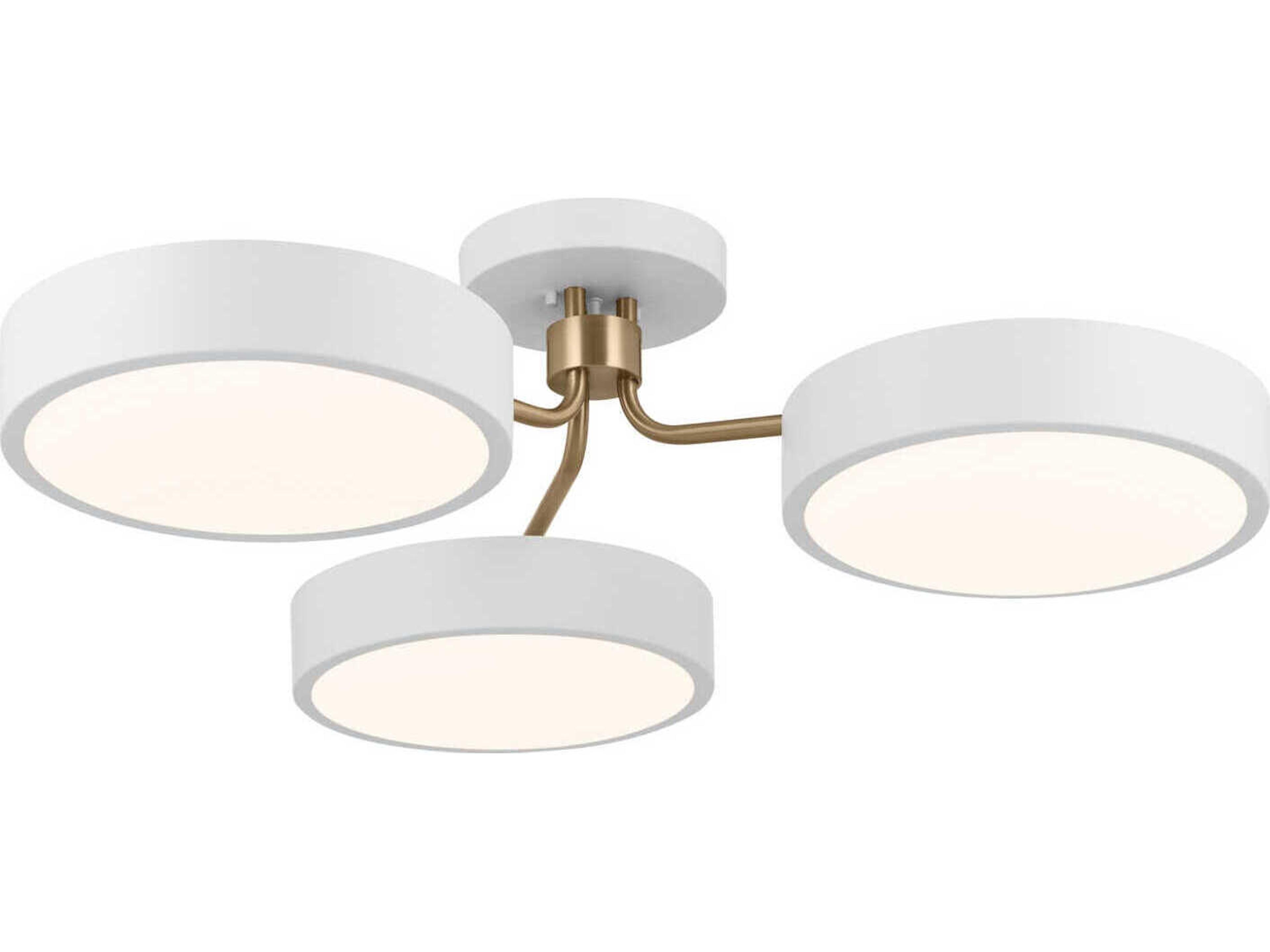 Kichler Sago 3-Light White LED Semi Flush Mount