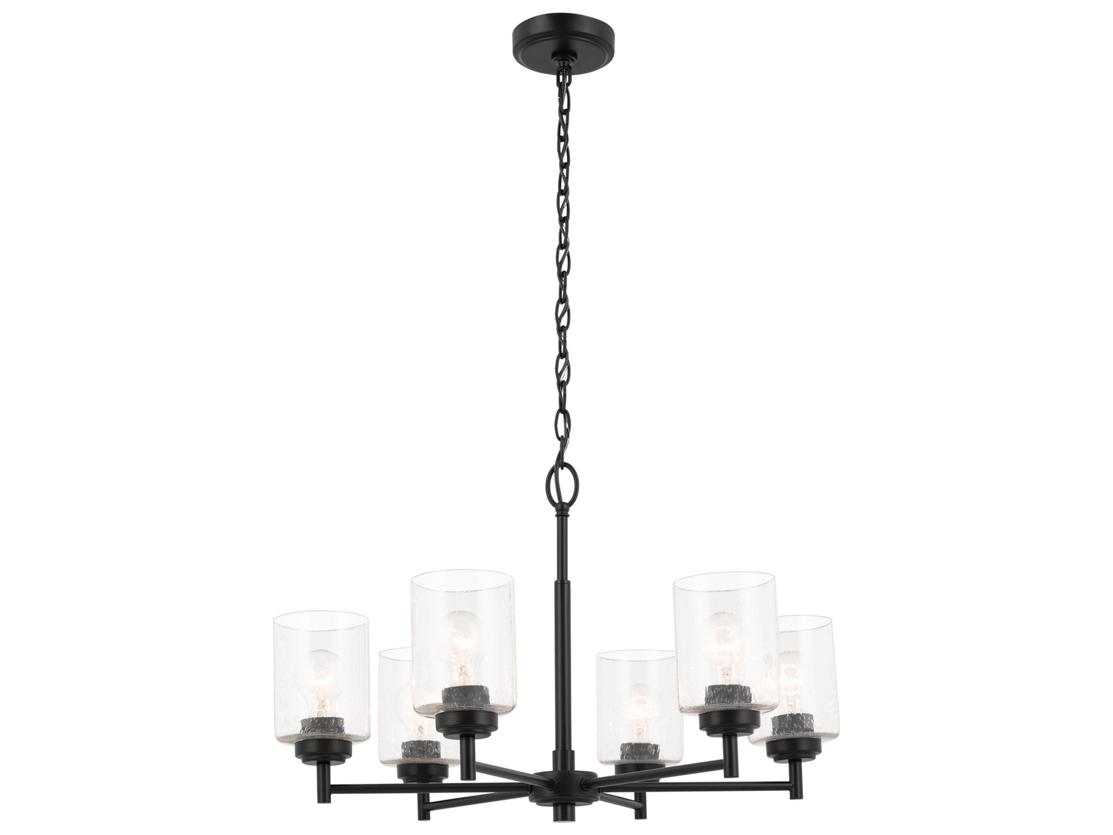 Kichler Winslow 6-Light Black Cylinder Chandelier