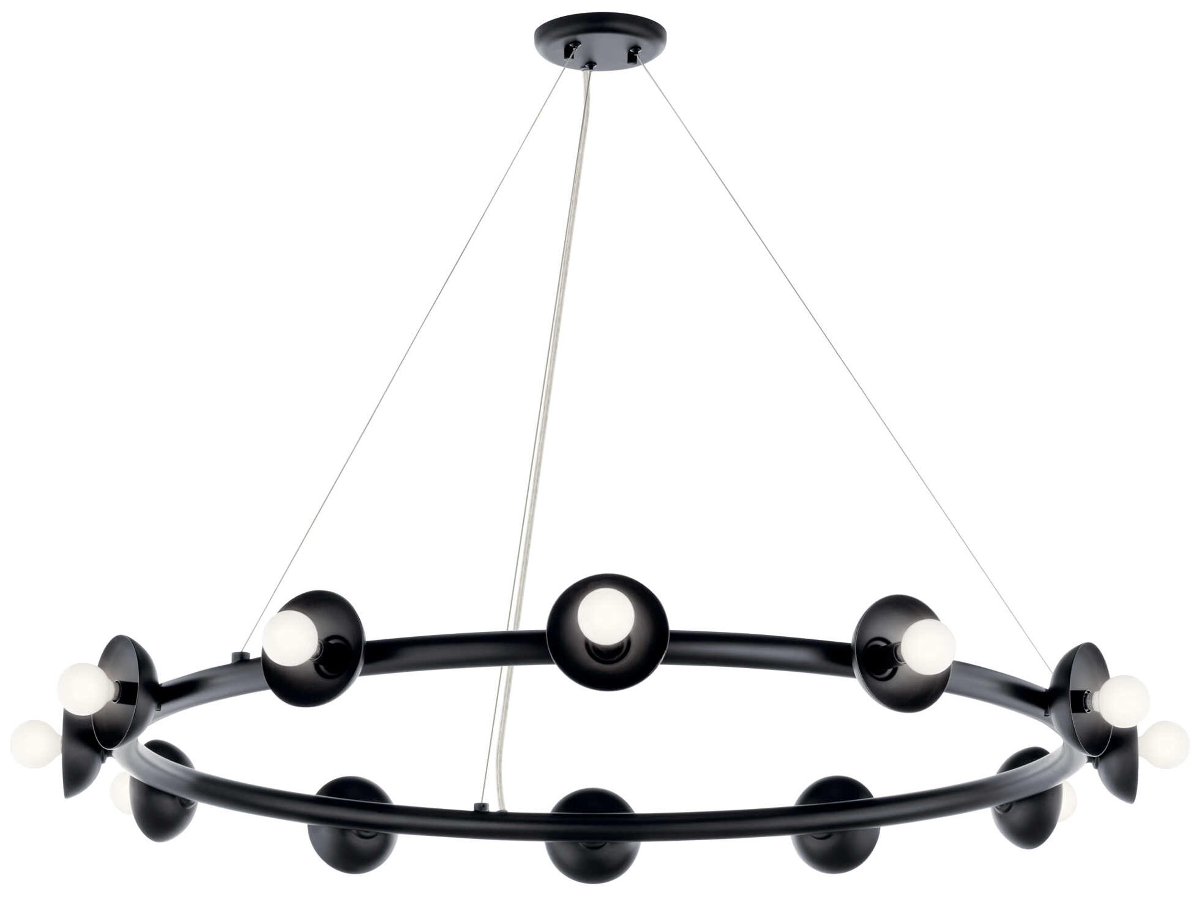 Kichler Palta 12-Light Black Chandelier