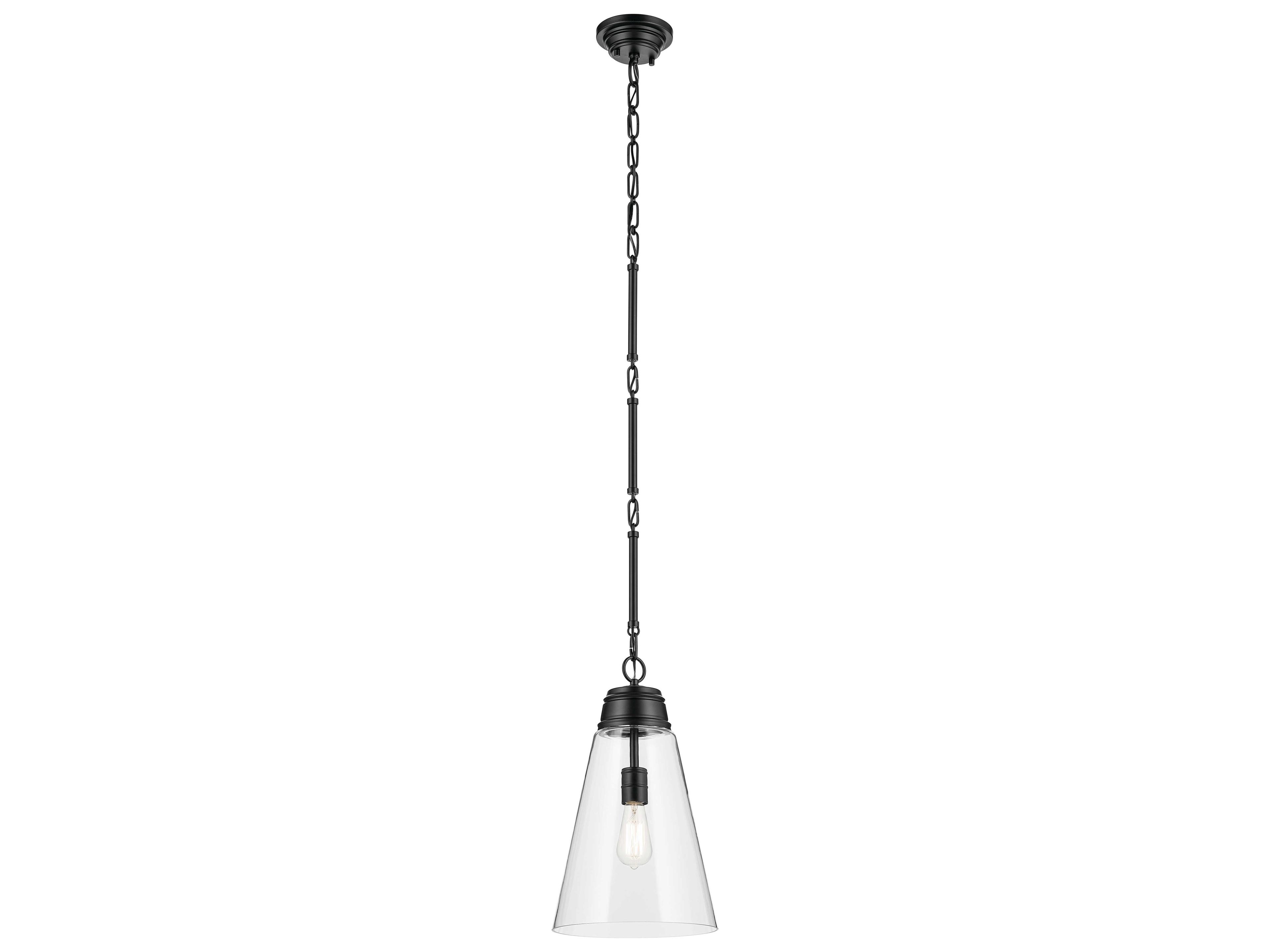 Kichler Marsailli 1-Light Black Mini Pendant